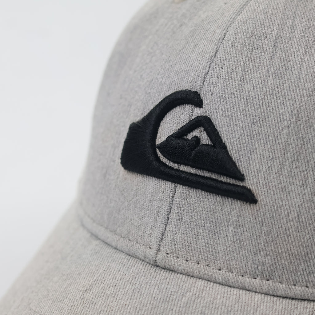 Vintage Quiksilver Embroidered Logo Thrifted Cap - Heather Grey Snapback Hat