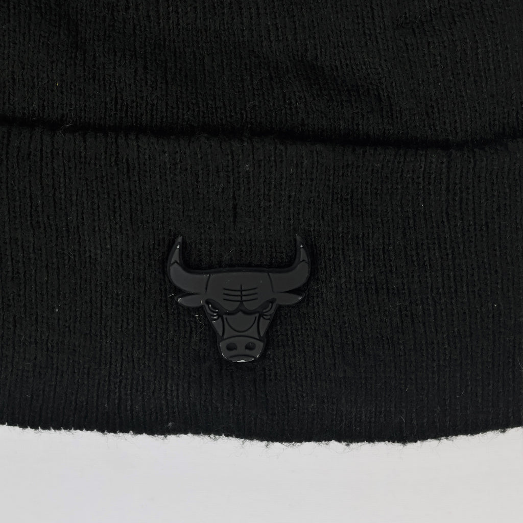 New Era Chicago Bulls Black Cuffed Thrifted Beanie - Official NBA Winter Hat