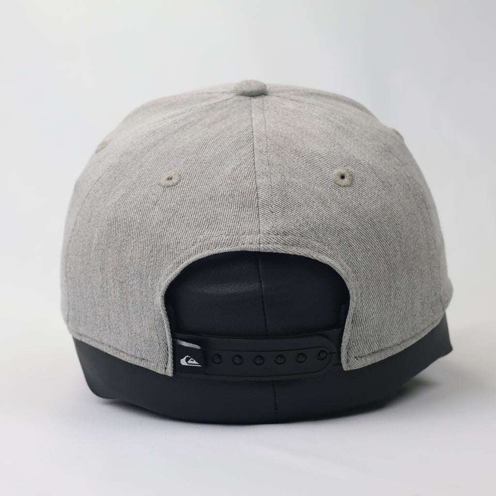 Vintage Quiksilver Embroidered Logo Thrifted Cap - Heather Grey Snapback Hat