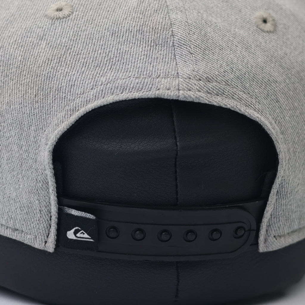 Vintage Quiksilver Embroidered Logo Thrifted Cap - Heather Grey Snapback Hat