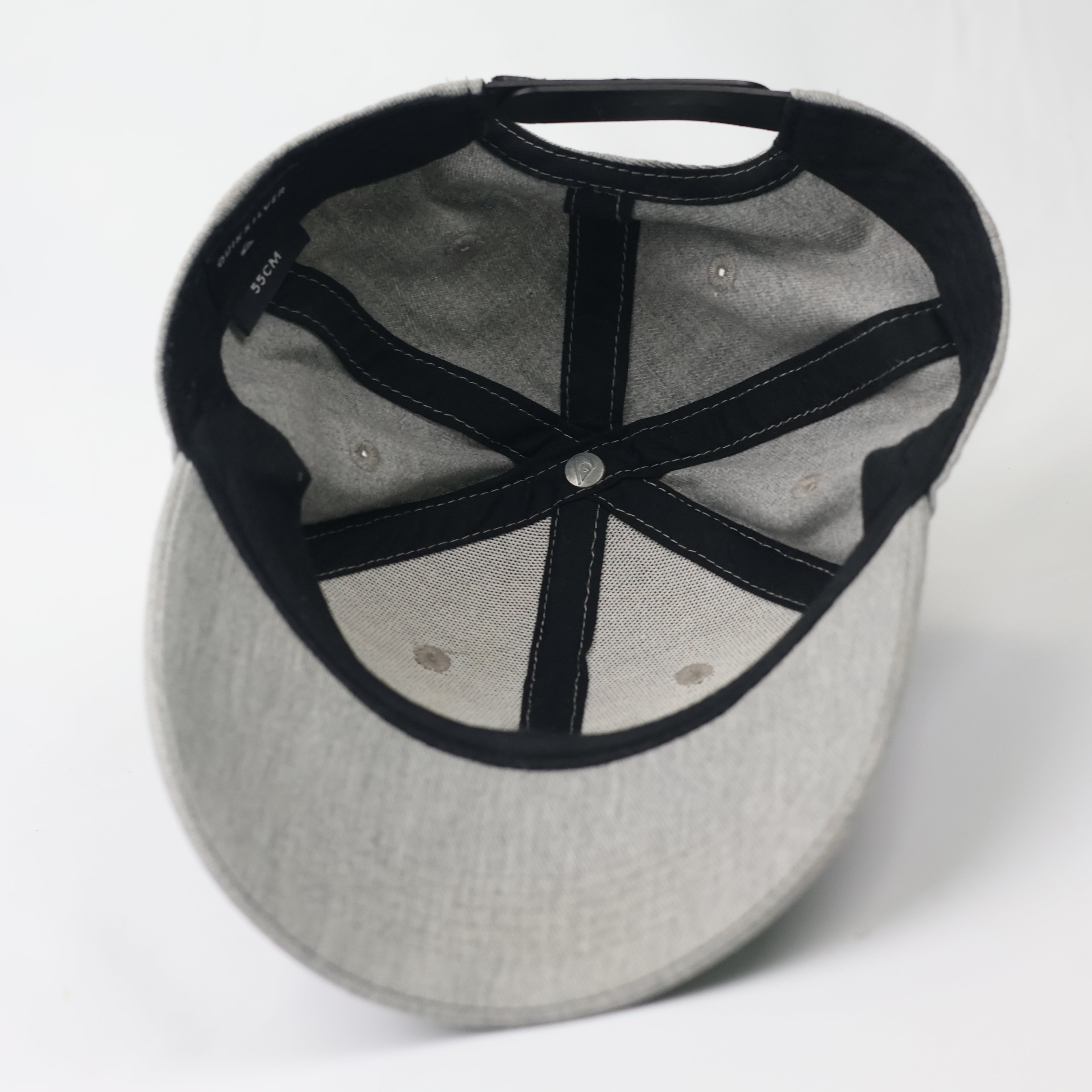 Vintage Quiksilver Embroidered Logo Thrifted Cap - Heather Grey Snapback Hat