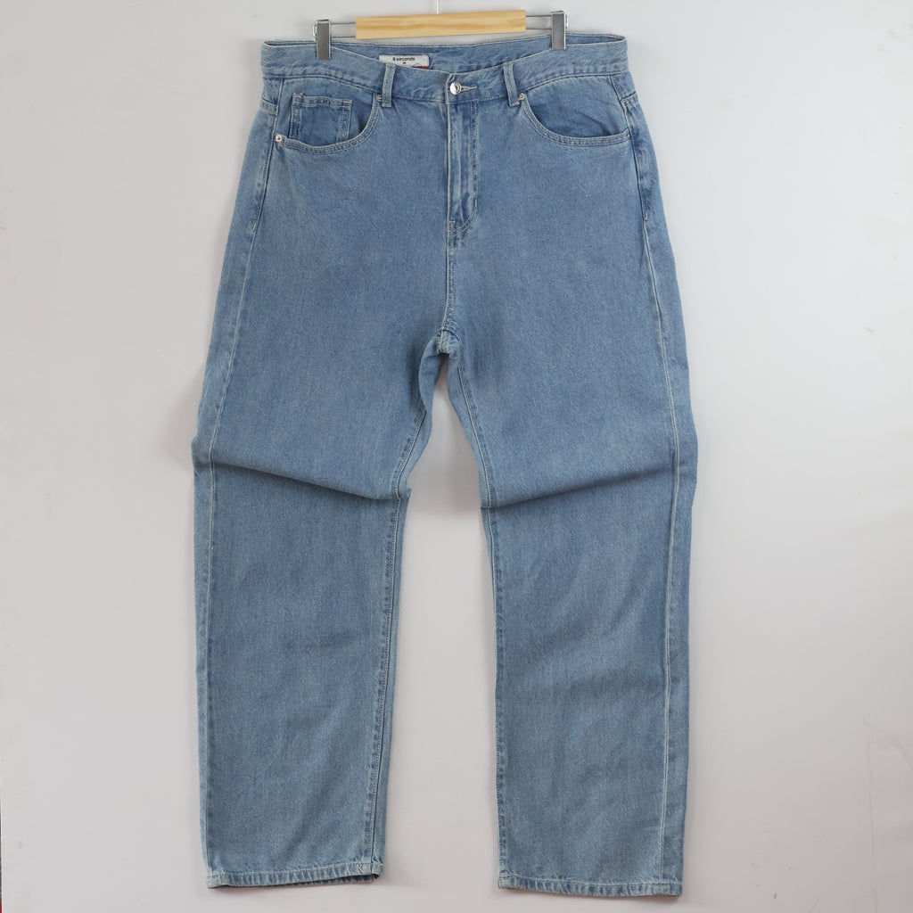 Thrifted Vintage 8 Seconds Light Blue Denim Jeans - 45 Inch Length/ J1039