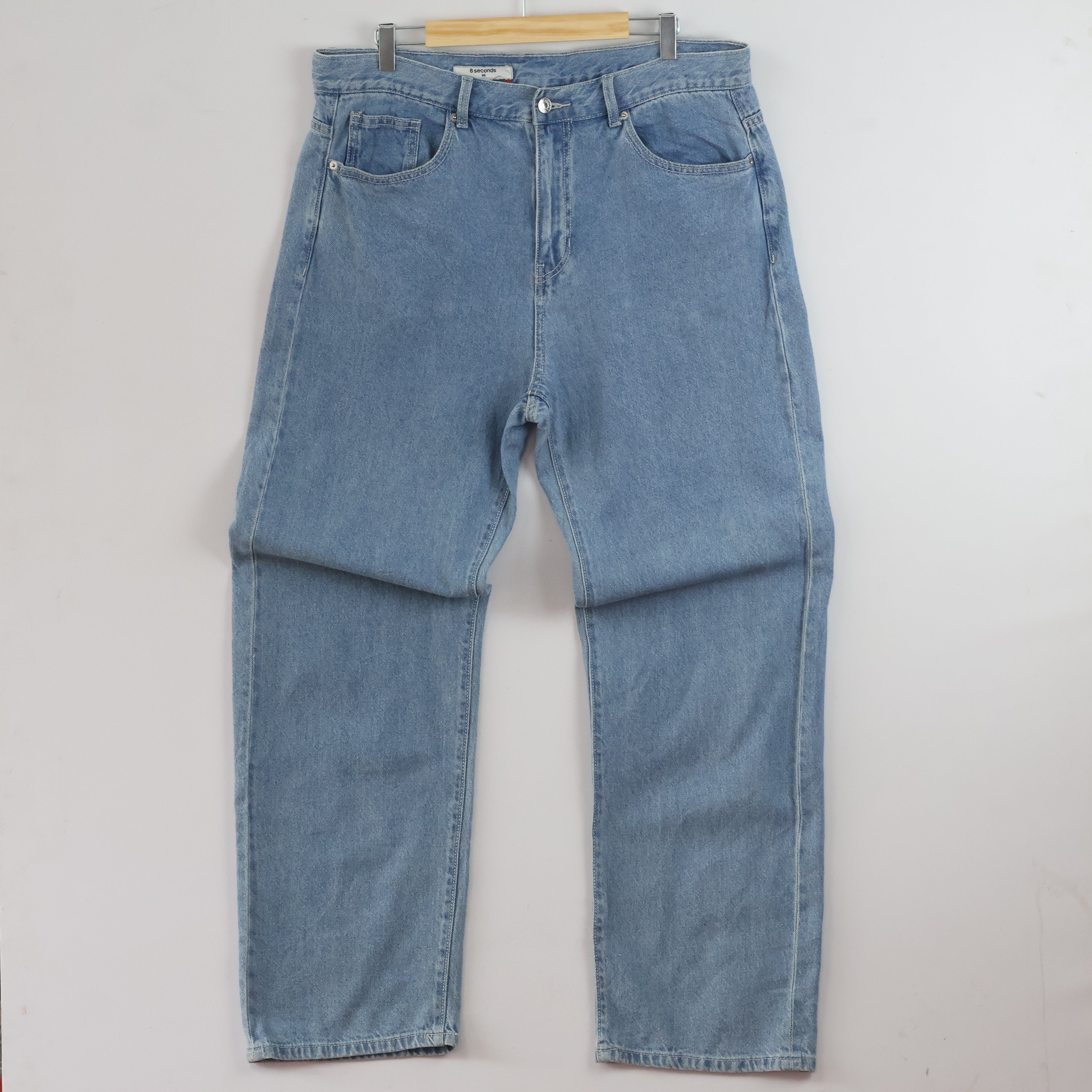 Thrifted Vintage 8 Seconds Light Blue Denim Jeans - 45 Inch Length/ J1039