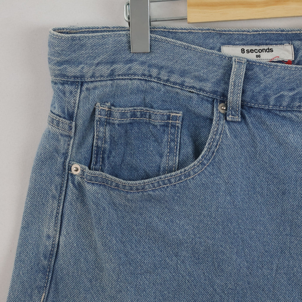 Thrifted Vintage 8 Seconds Light Blue Denim Jeans - 45 Inch Length/ J1039
