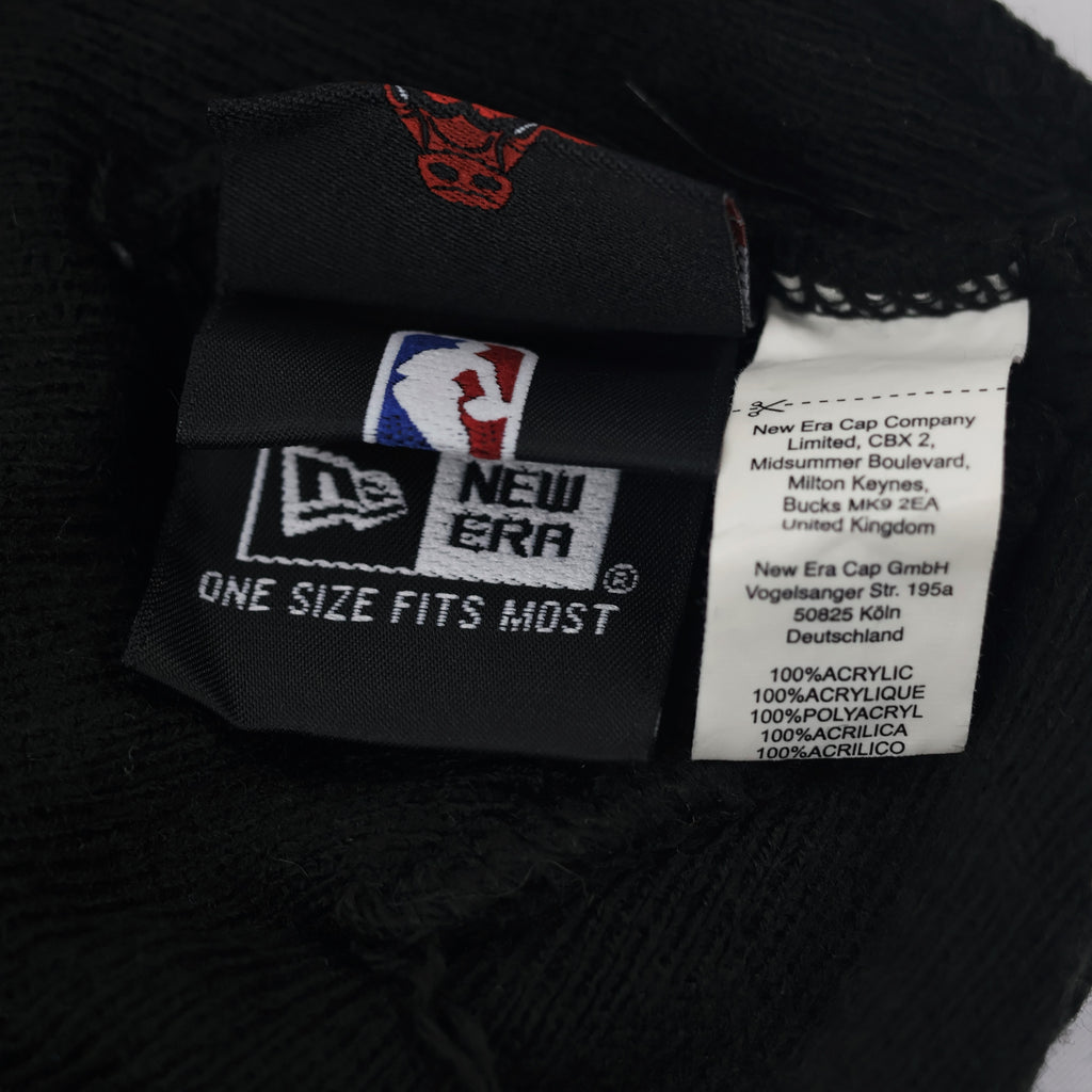 New Era Chicago Bulls Black Cuffed Thrifted Beanie - Official NBA Winter Hat