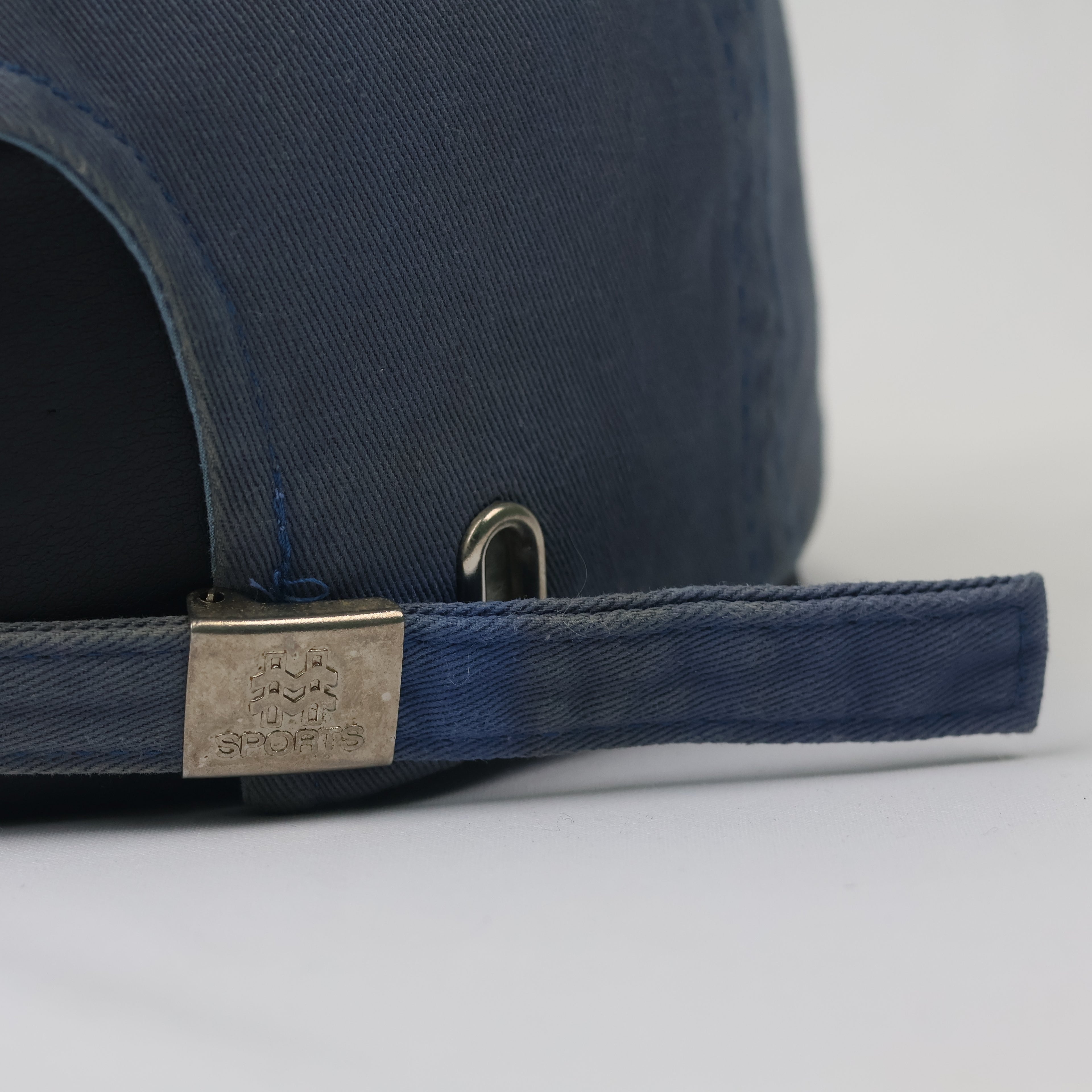 Vintage AF Distressed Baseball Cap - Blue & Orange Frayed Streetwear Hat