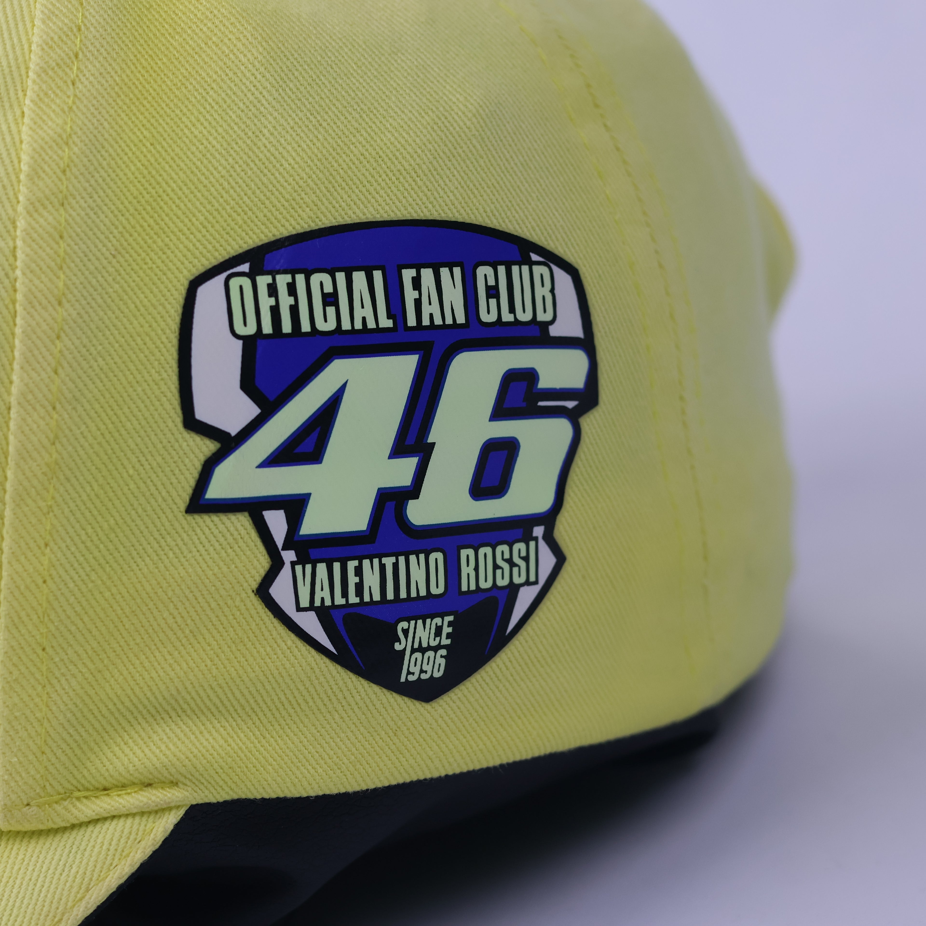 Official Valentino Rossi VR46 Fan Club Thrifted Cap - Neon Yellow Moto GP Hat