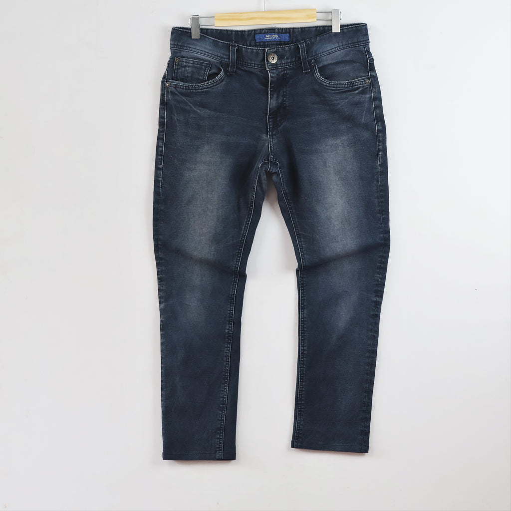 Thrifted Get Used New York Men's Dark Wash Jeans - 32 Inch Waist/ J1027