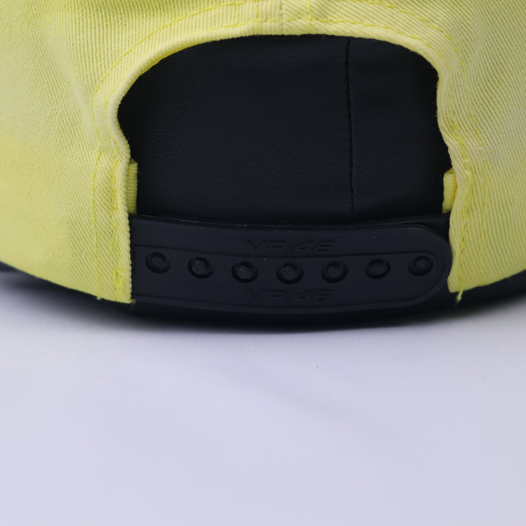 Official Valentino Rossi VR46 Fan Club Thrifted Cap - Neon Yellow Moto GP Hat