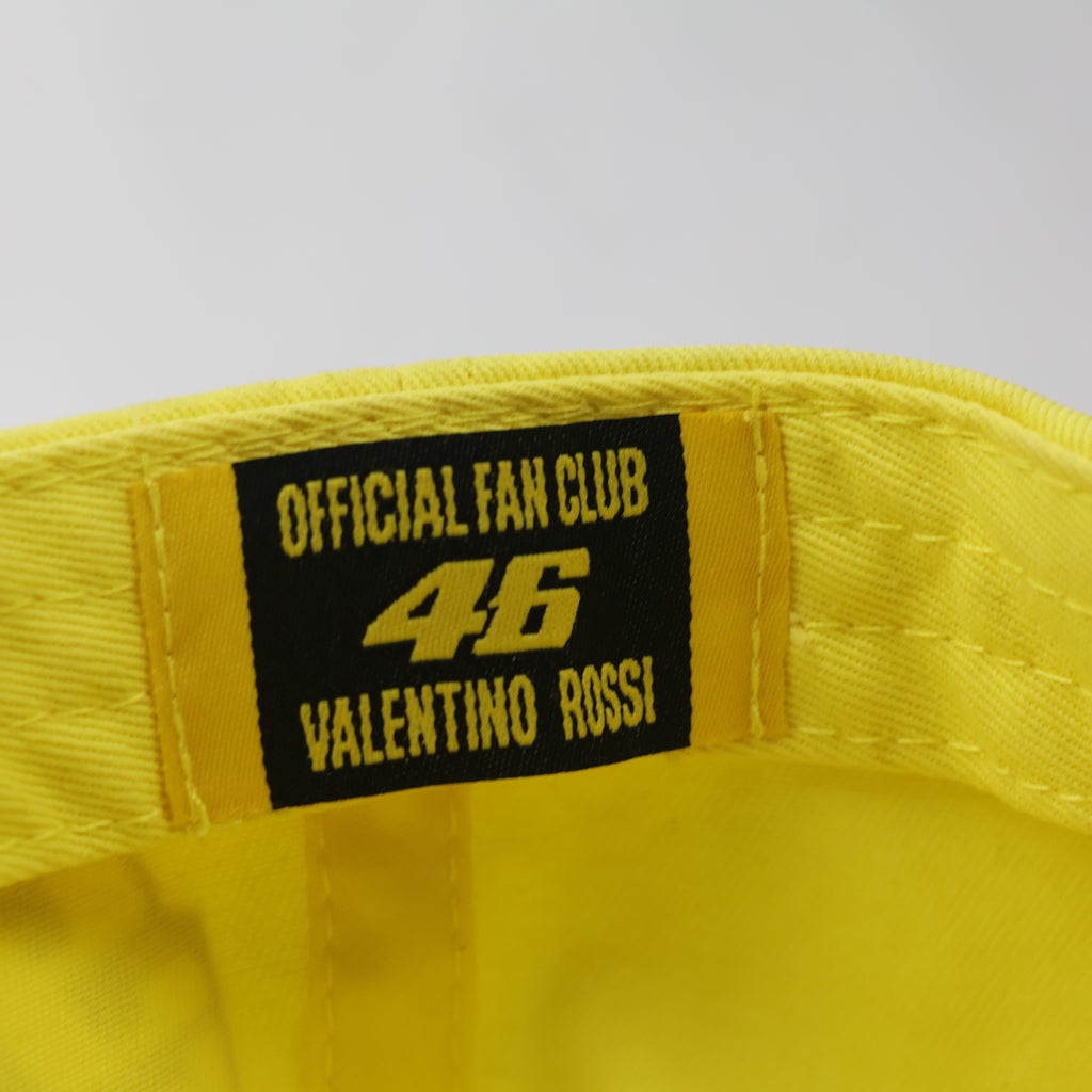 Official Valentino Rossi VR46 Fan Club Thrifted Cap - Neon Yellow Moto GP Hat