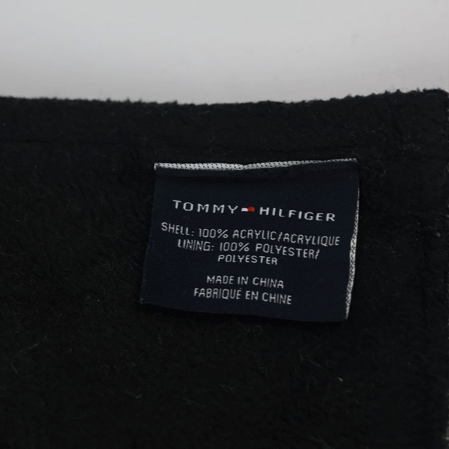 Tommy Hilfiger Unisex Grey Ribbed Thrifted Beanie - Classic Flag Logo Hat