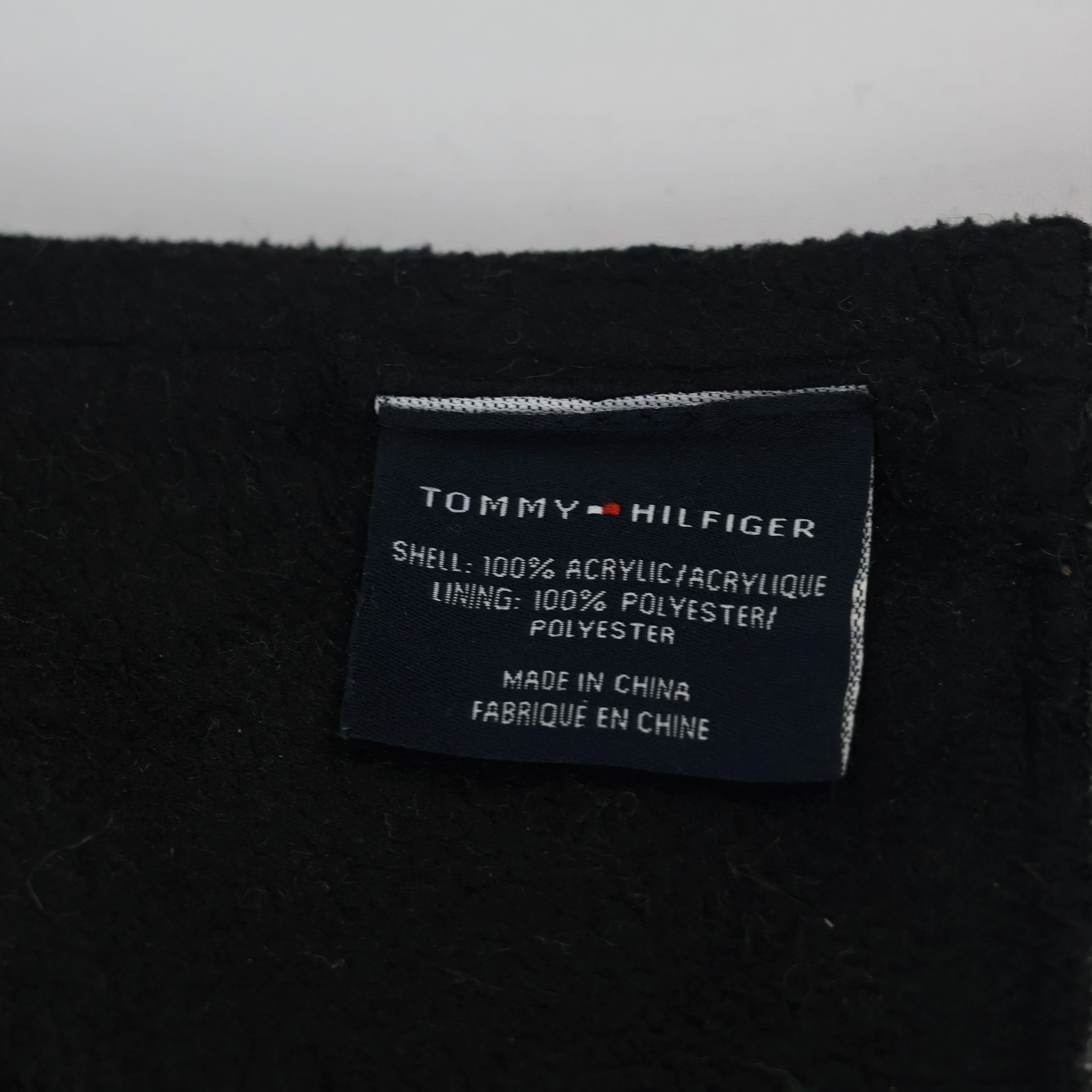 Tommy Hilfiger Unisex Grey Ribbed Thrifted Beanie - Classic Flag Logo Hat