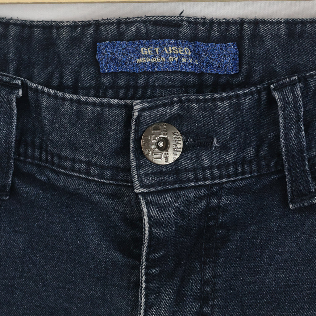 Thrifted Get Used New York Men's Dark Wash Jeans - 32 Inch Waist/ J1027