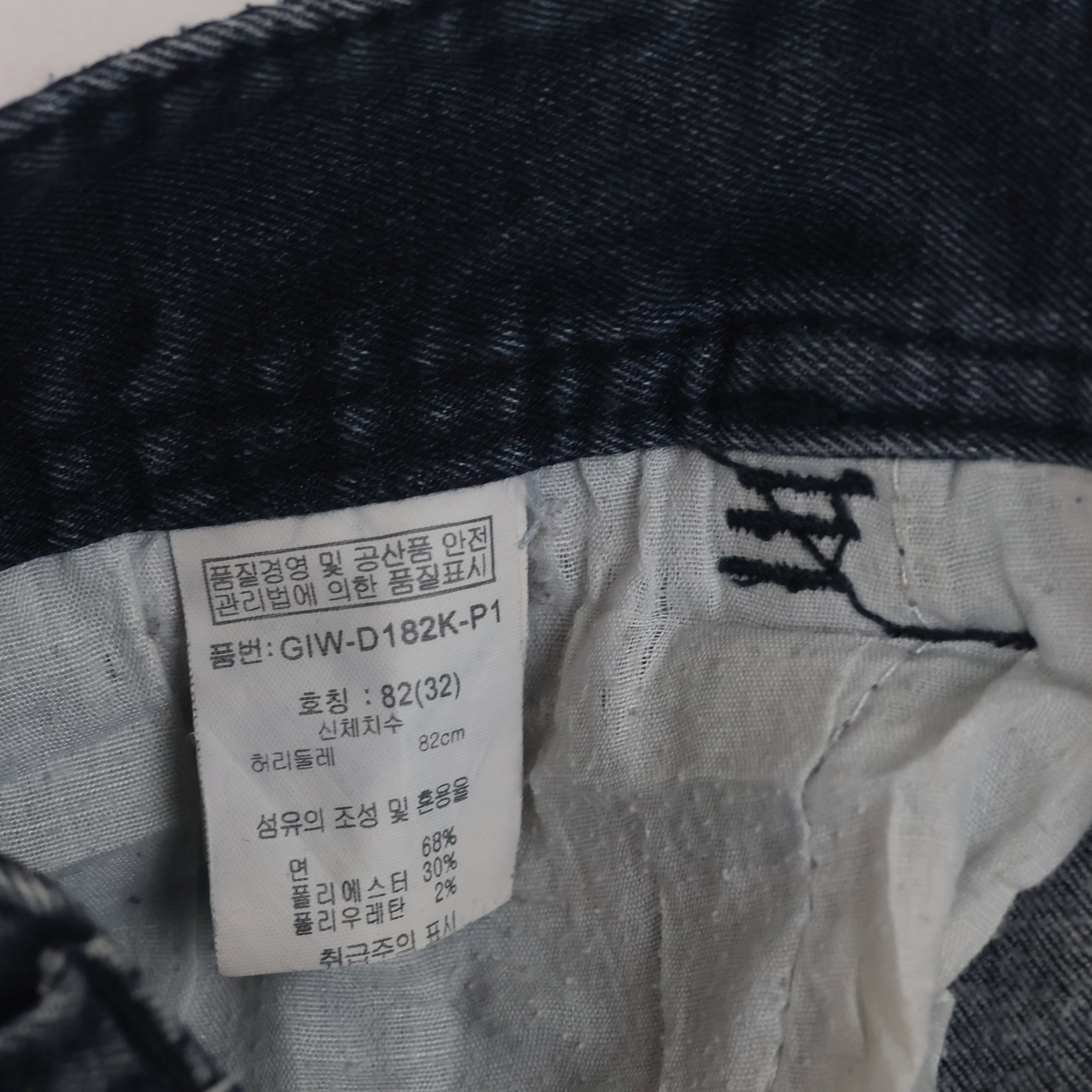 Thrifted Get Used New York Men's Dark Wash Jeans - 32 Inch Waist/ J1027