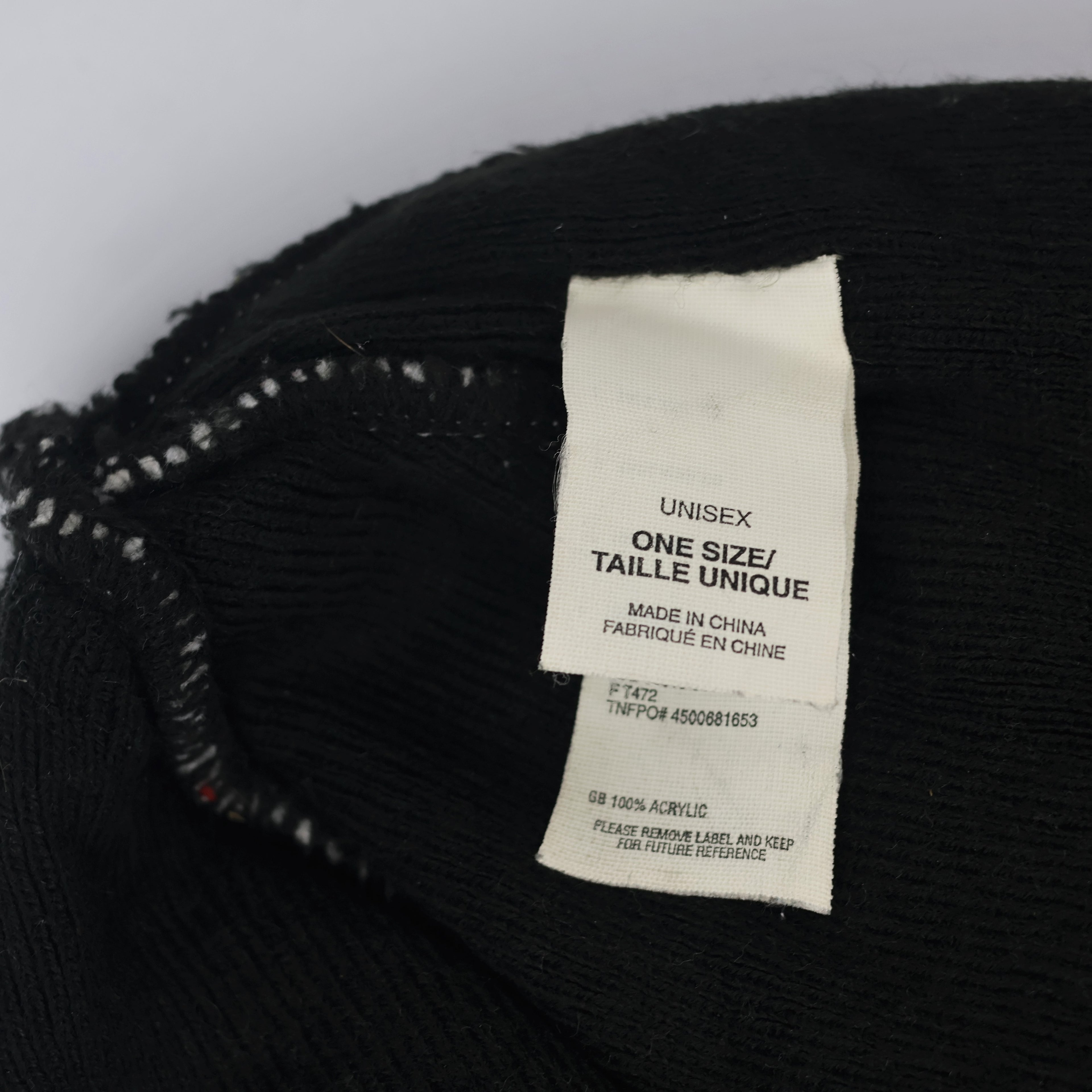 Authentic The North Face Large Embroidered Logo Thifted Beanie - Adult One Size