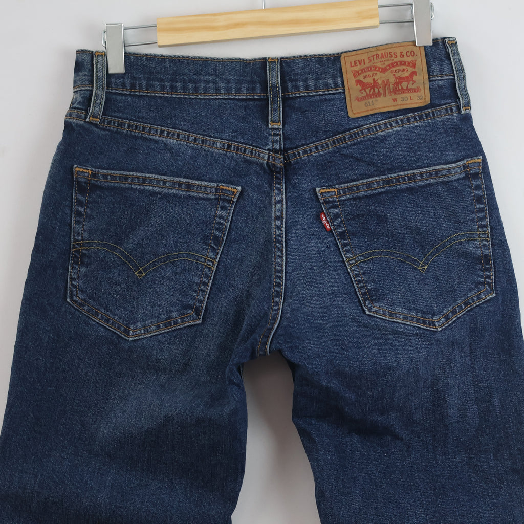 Thrifted Vintage Levi's 511 Dark Denim Jeans - 30 Inch Waist/ J1060