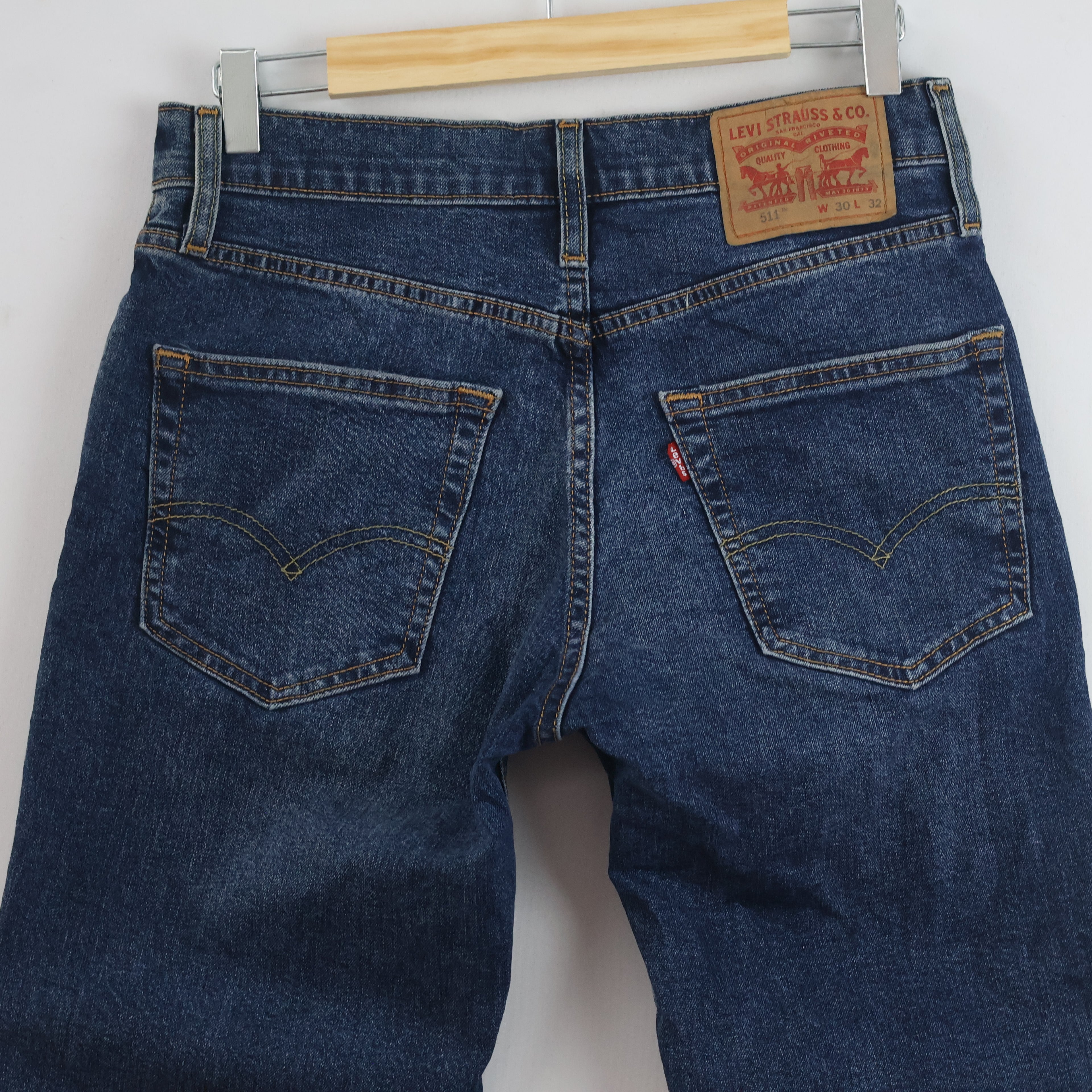 Thrifted Vintage Levi's 511 Dark Denim Jeans - 30 Inch Waist/ J1060