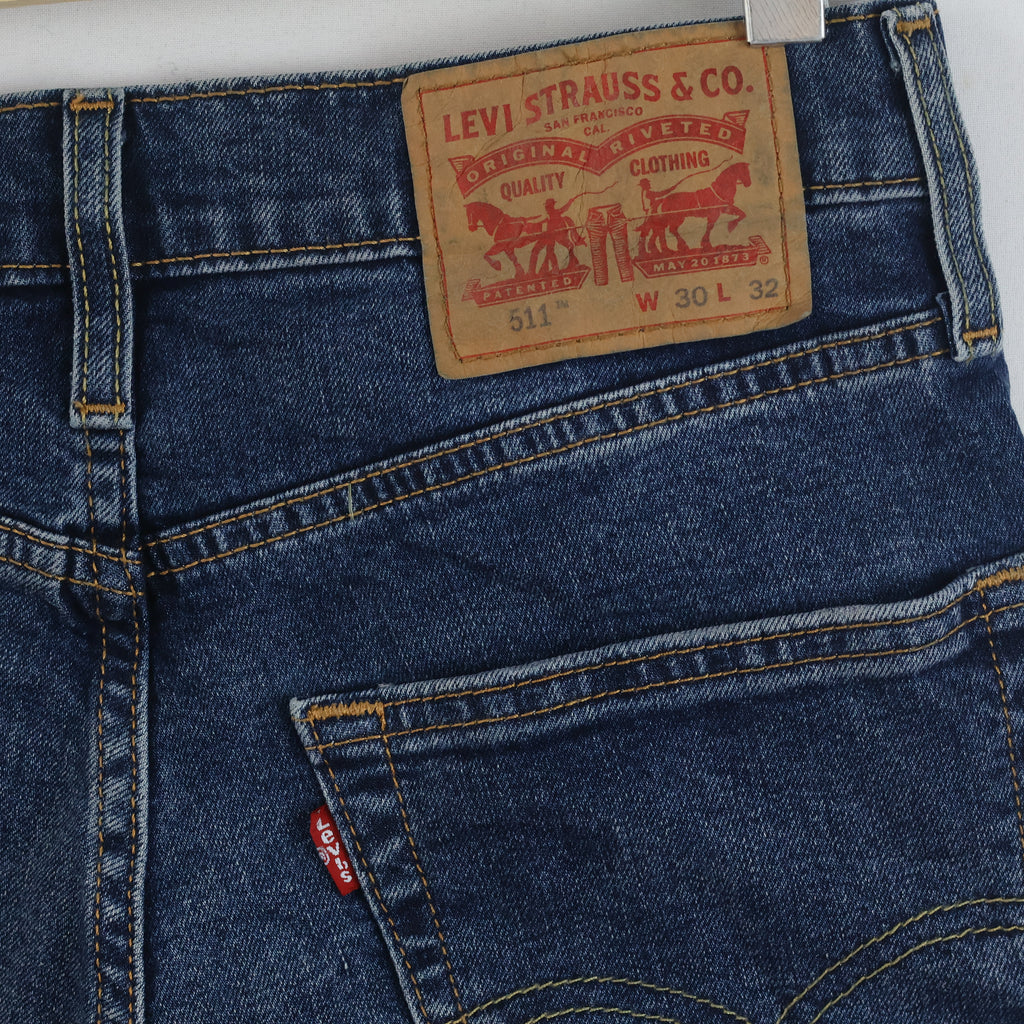 Thrifted Vintage Levi's 511 Dark Denim Jeans - 30 Inch Waist/ J1060
