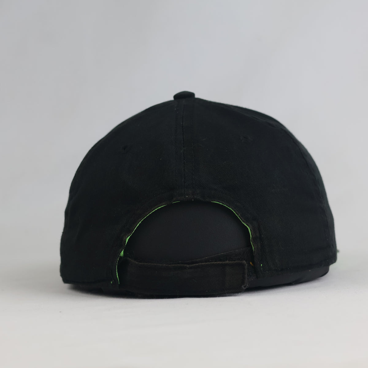 Thrifted Accessoires Black & Neon Green Graphic Flat Brim Cap (Size 57–58 cm) | 10839