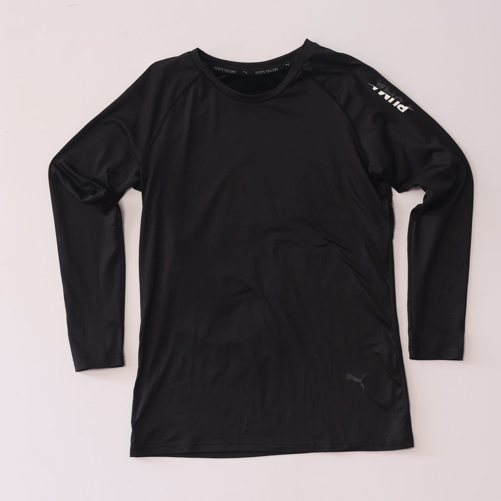 PUMA Athletic Long Sleeve Thrifted Tee | Moisture Wicking