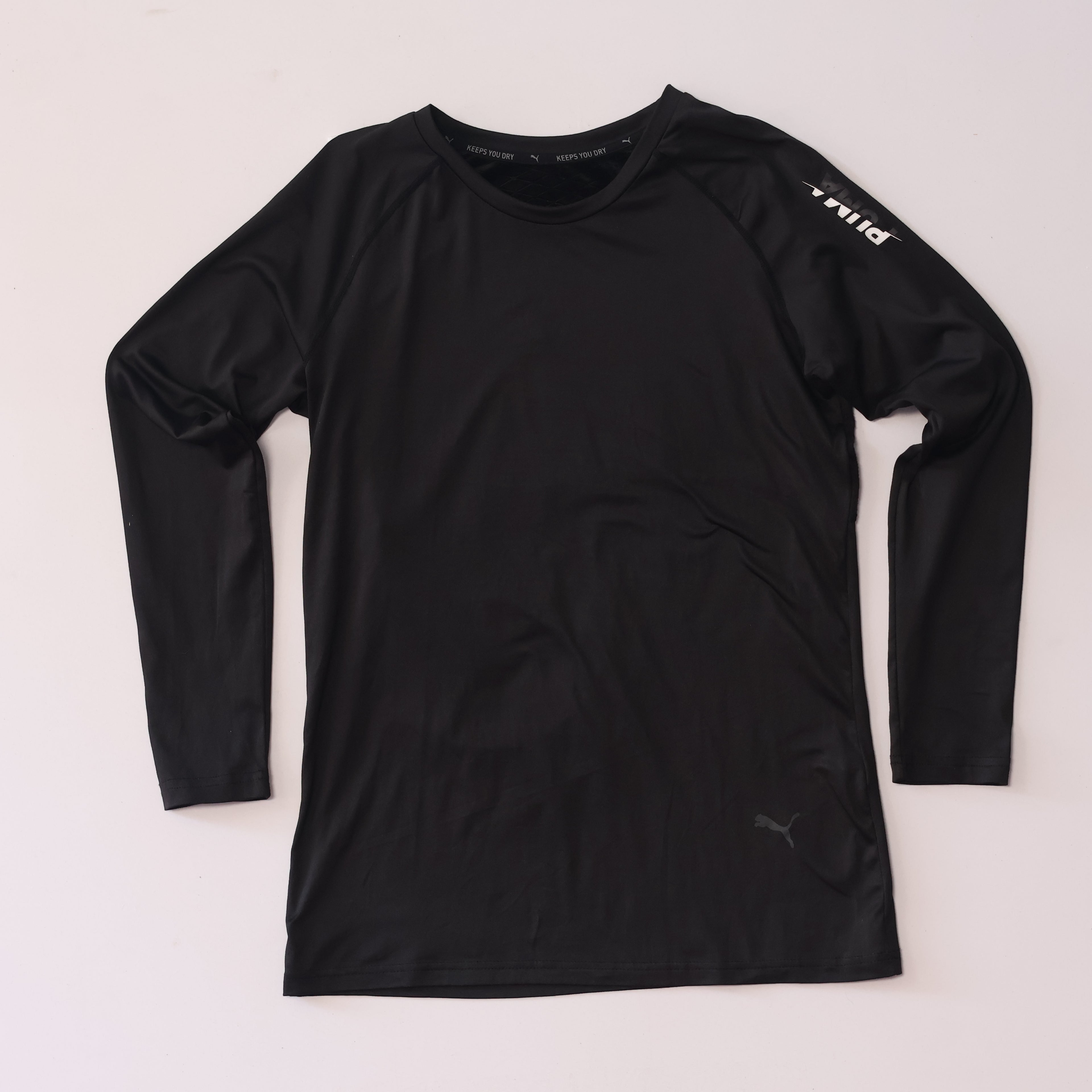 PUMA Athletic Long Sleeve Thrifted Tee | Moisture Wicking