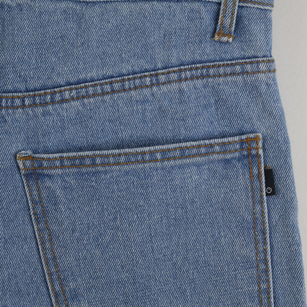 Thrifted Vintage APIECEOFCAKE Light Blue Graphic Denim Jeans waist 30/ J1056