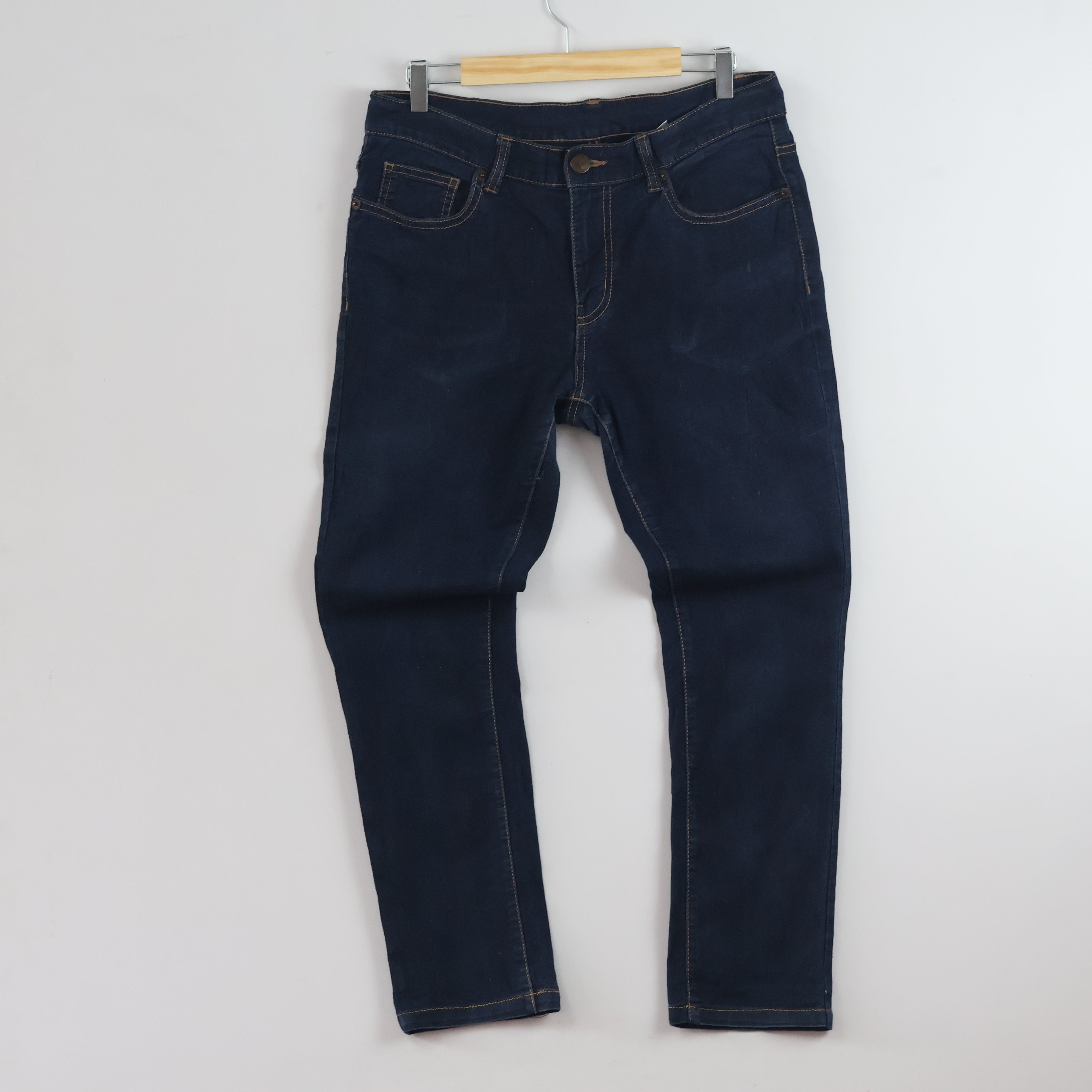 SPAO Men's Dark Blue Denim Jeans - 34-36 Inch Waist/ J1049