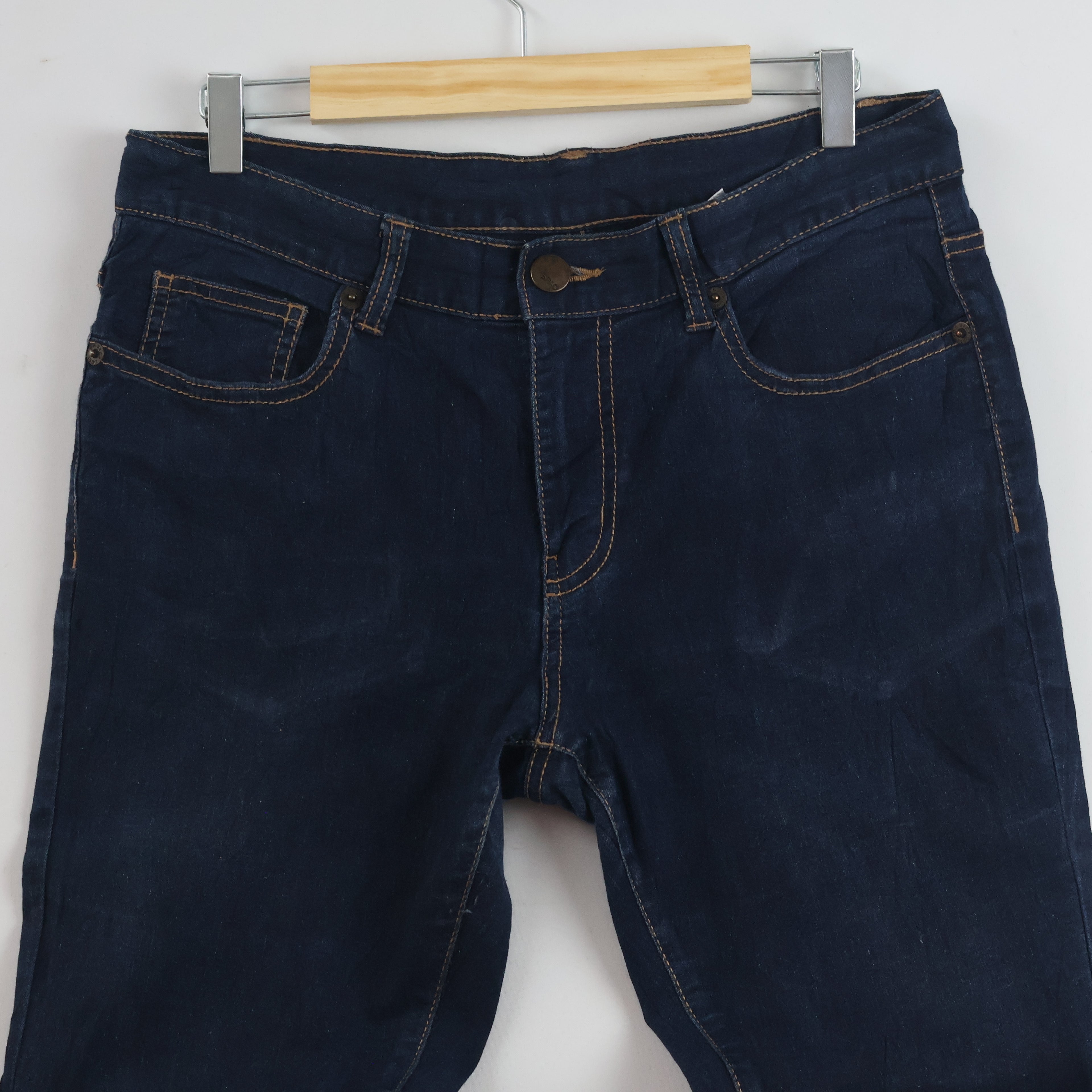 SPAO Men's Dark Blue Denim Jeans - 34-36 Inch Waist/ J1049
