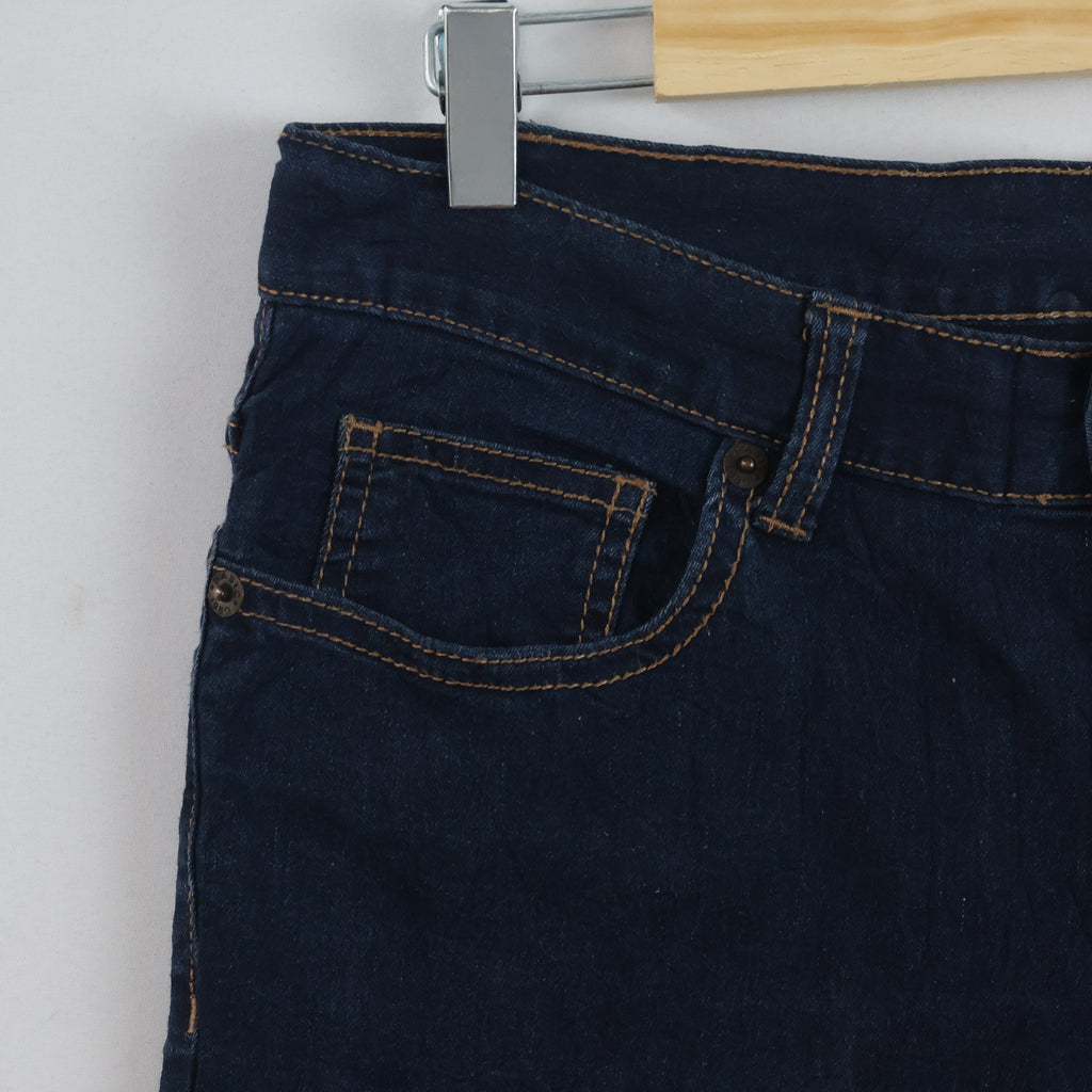 SPAO Men's Dark Blue Denim Jeans - 34-36 Inch Waist/ J1049