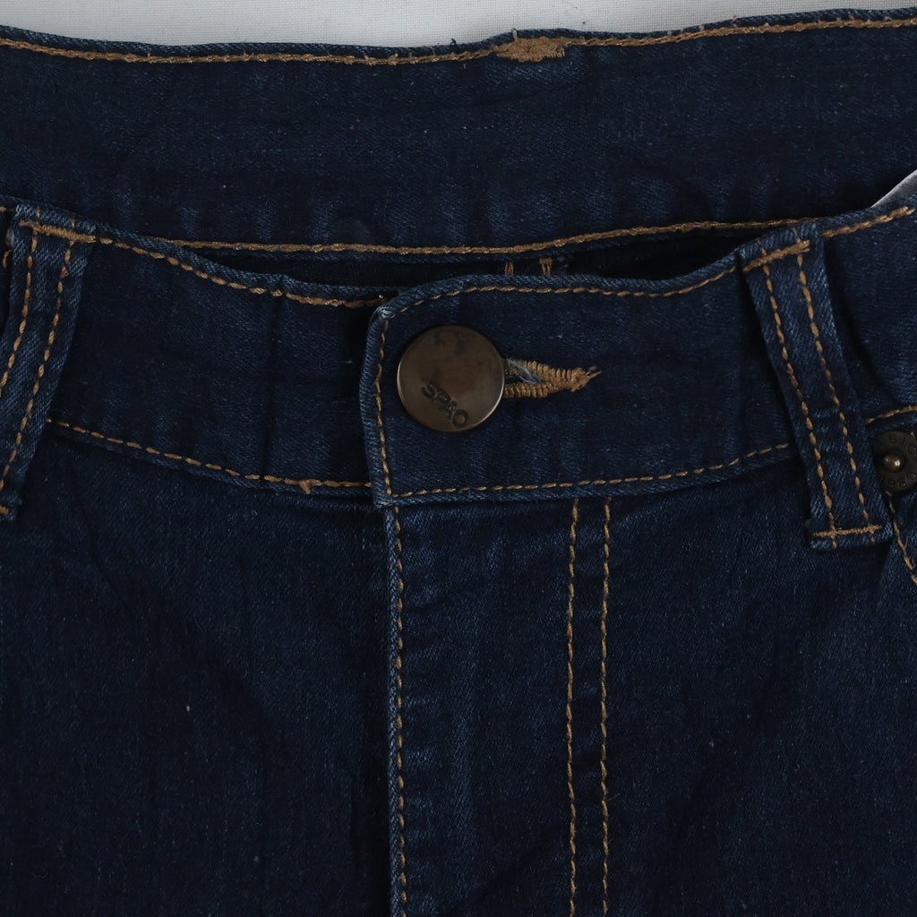 SPAO Men's Dark Blue Denim Jeans - 34-36 Inch Waist/ J1049