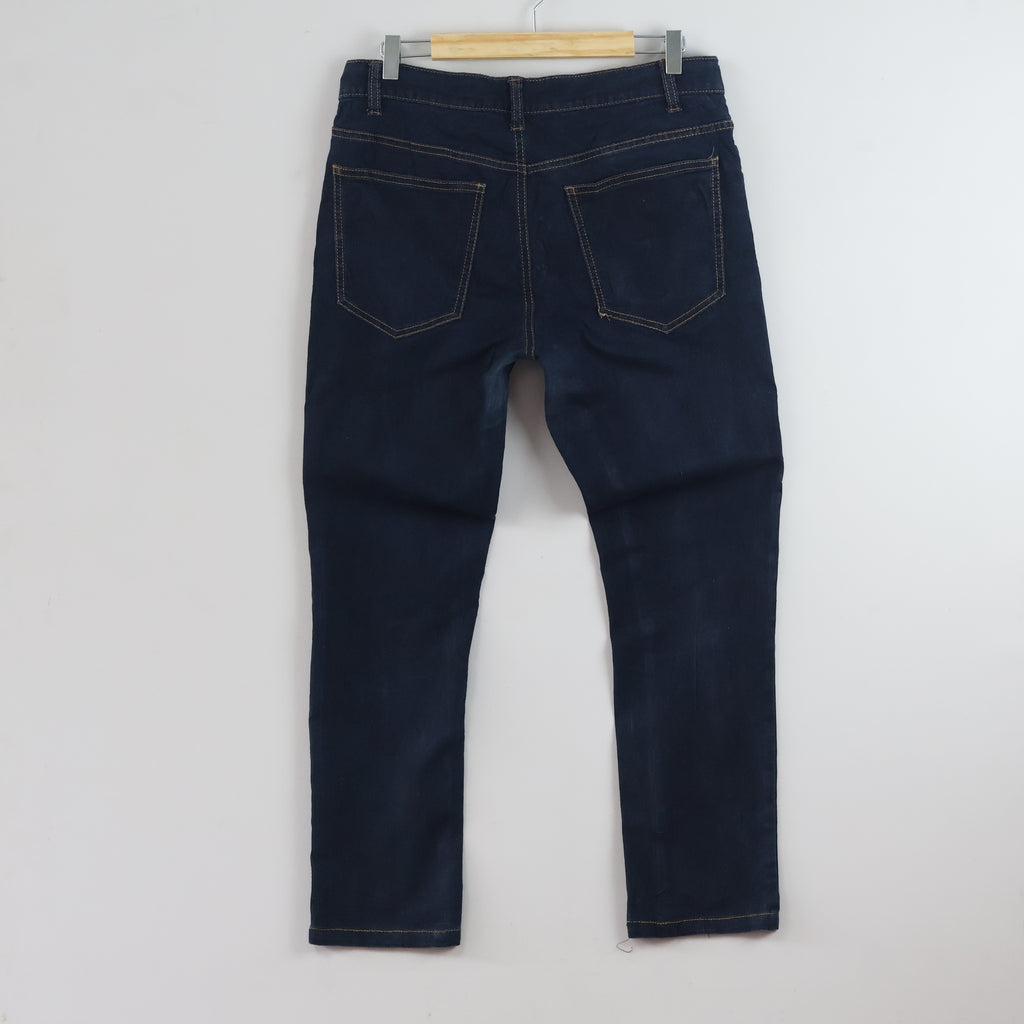 SPAO Men's Dark Blue Denim Jeans - 34-36 Inch Waist/ J1049