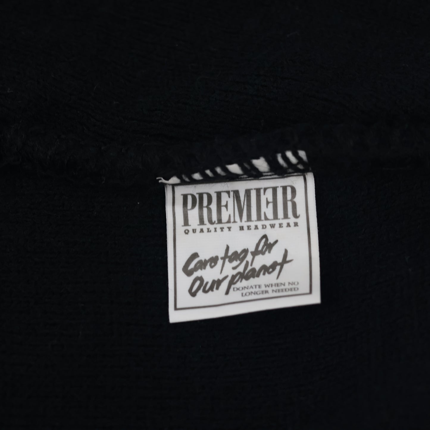 Premium Handcrafted Black Chunky Knit Thrifted Beanie - One Size Adult