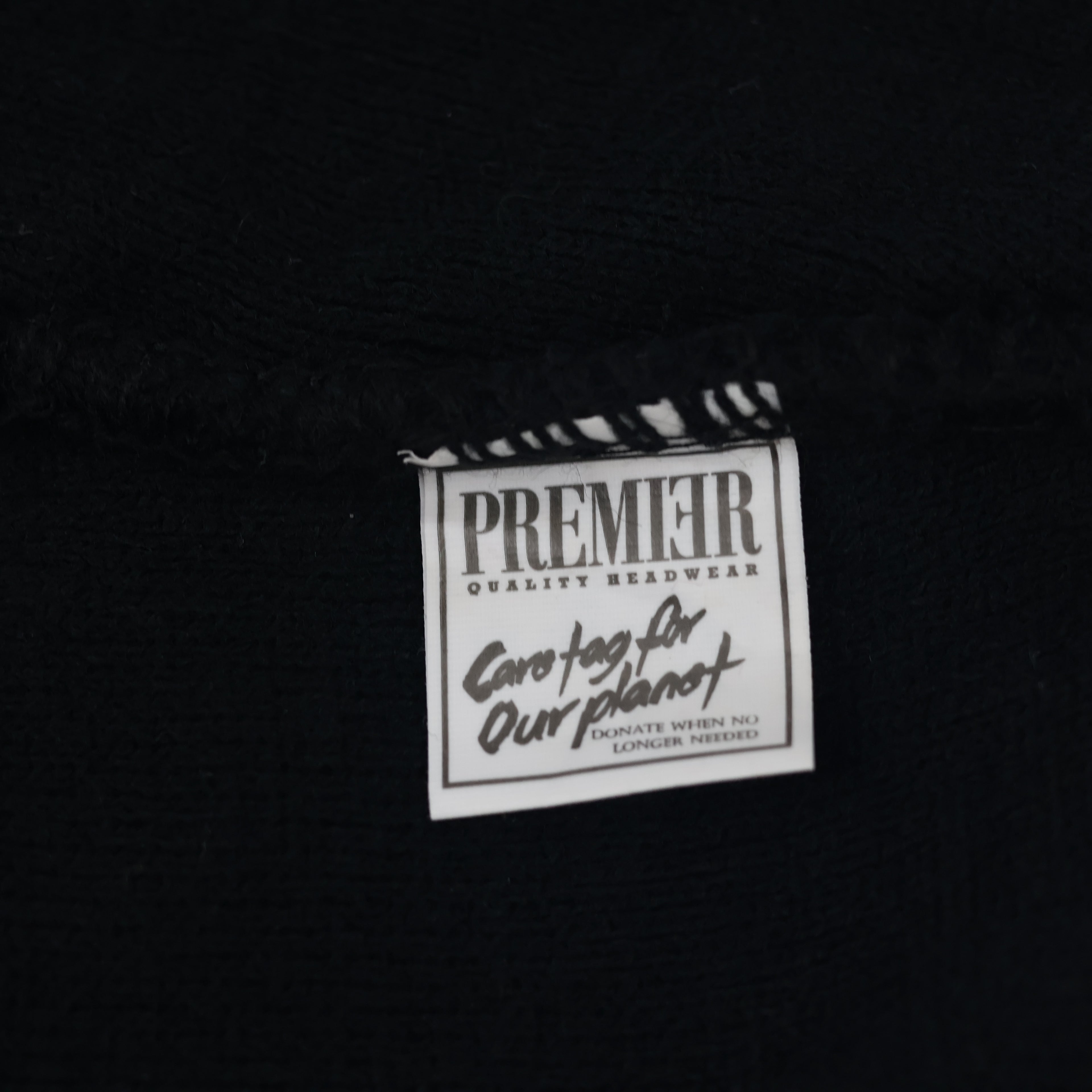 Premium Handcrafted Black Chunky Knit Thrifted Beanie - One Size Adult