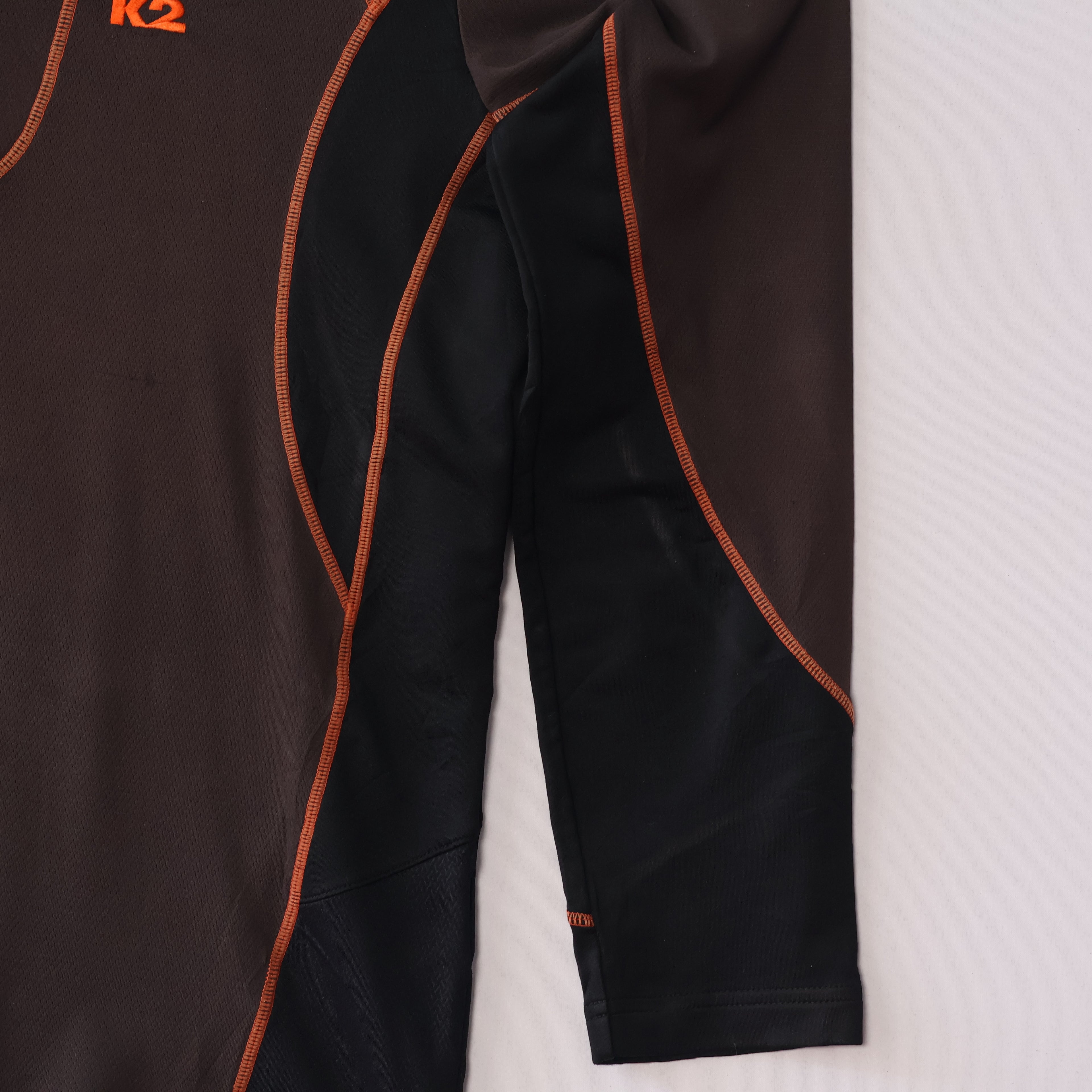 Men’s K2 Outdoor Performance Thrifted Quarter-Zip - Technical Climbing Gear - Brown