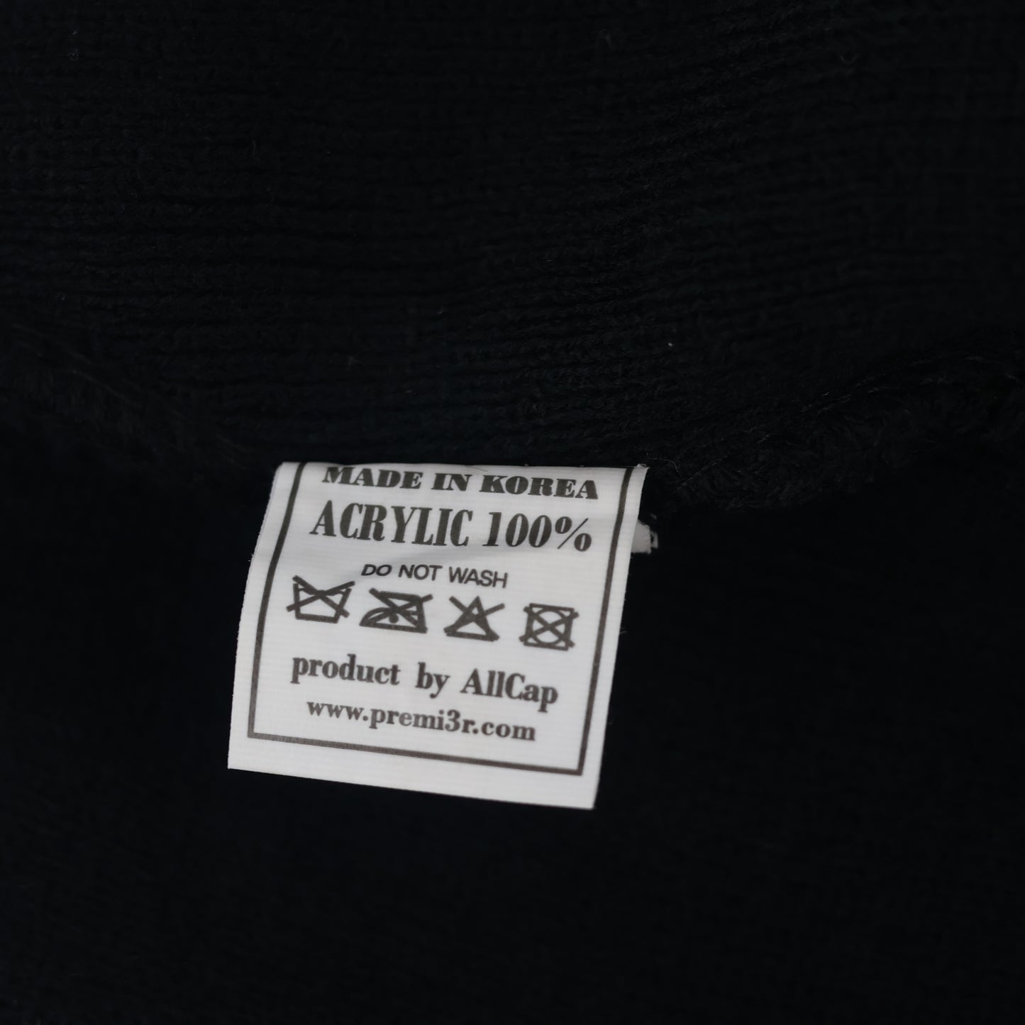 Premium Handcrafted Black Chunky Knit Thrifted Beanie - One Size Adult