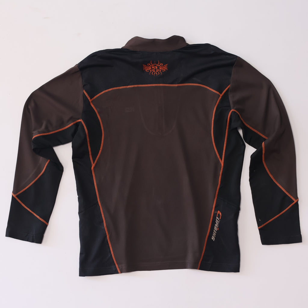 Men’s K2 Outdoor Performance Thrifted Quarter-Zip - Technical Climbing Gear - Brown