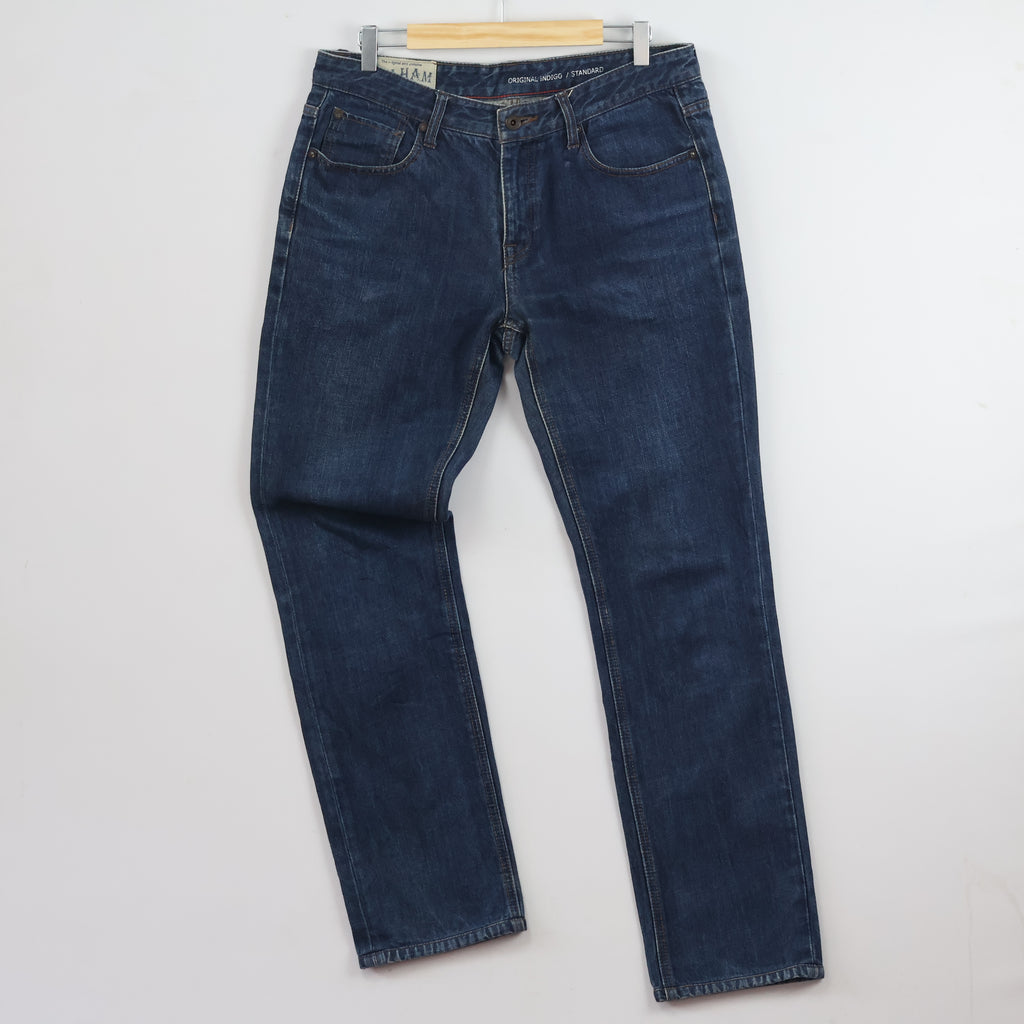 Vintage Polham Dark Blue Jeans - 32 Inch Waist/ J1073