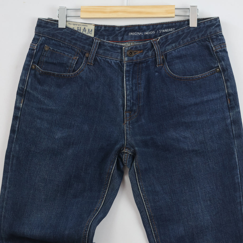 Vintage Polham Dark Blue Jeans - 32 Inch Waist/ J1073