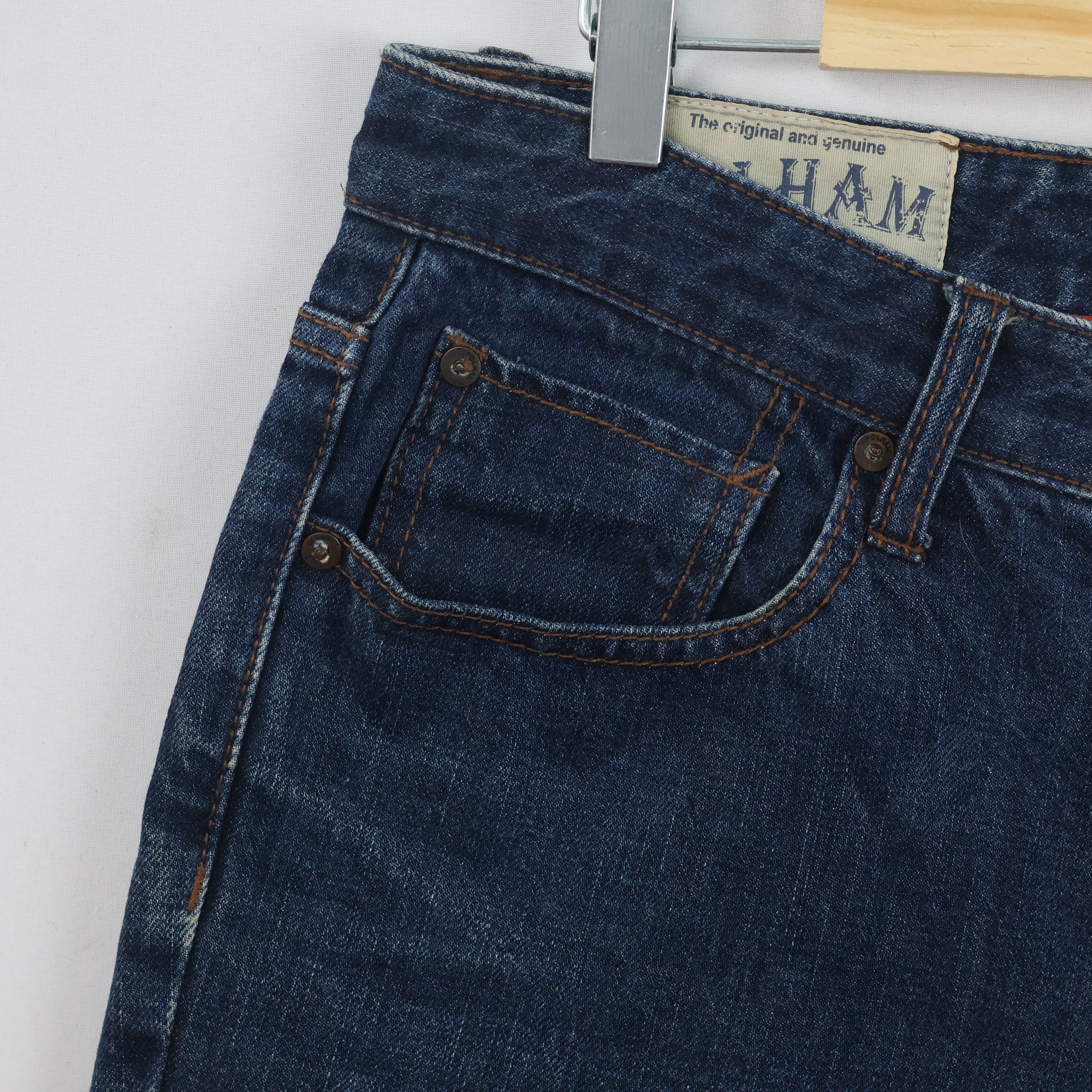 Vintage Polham Dark Blue Jeans - 32 Inch Waist/ J1073