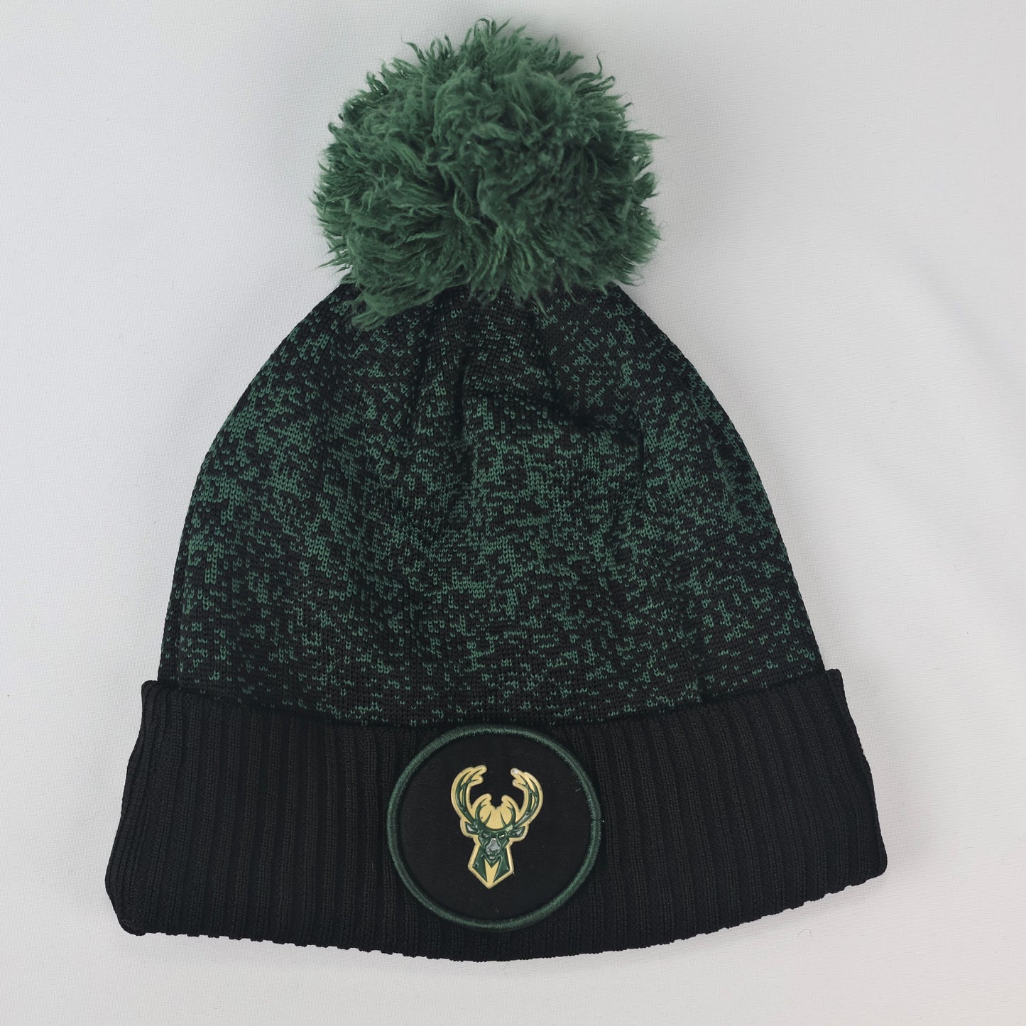 New Era Youth Winter Beanie - Black Green shade Knit Hat (Kids Size)