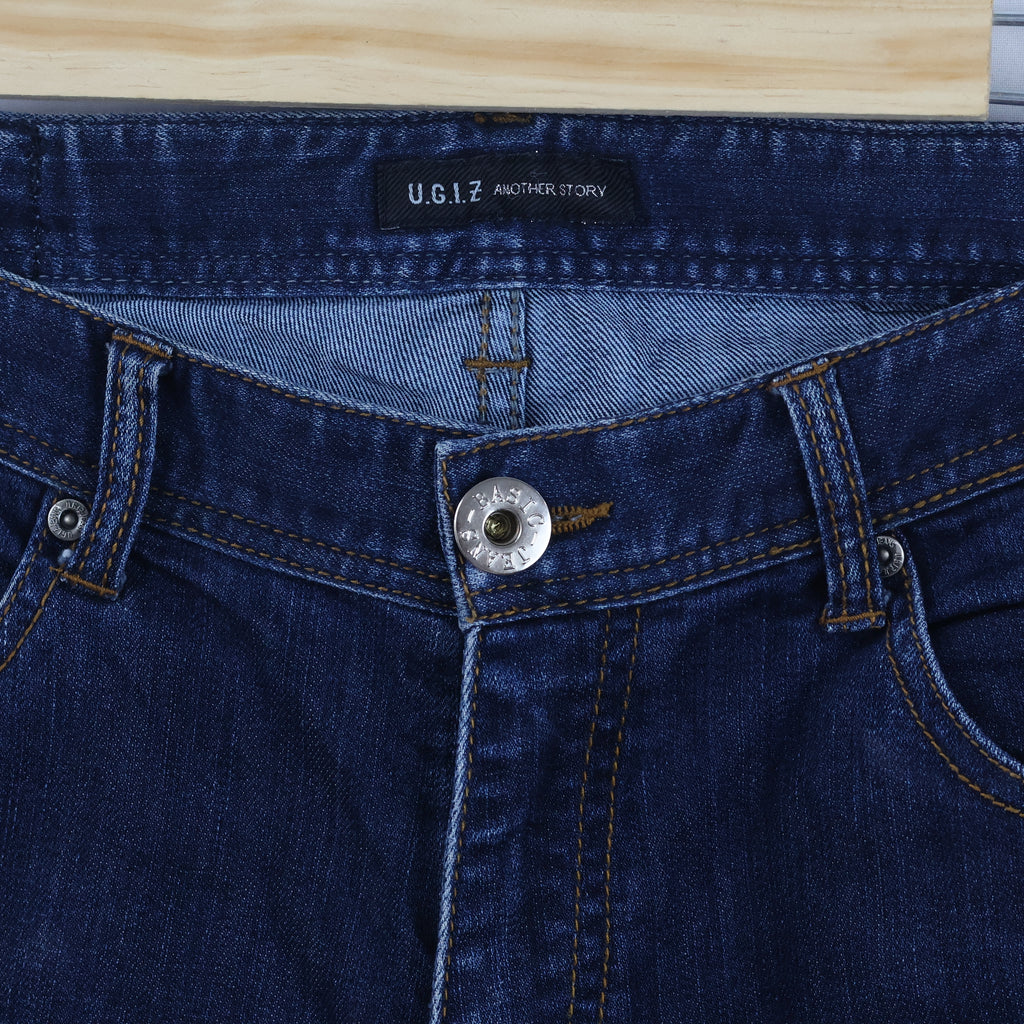 Men's U.G.I.Z Classic Dark Blue Denim Jeans 32-33 inches Waist/ J1071
