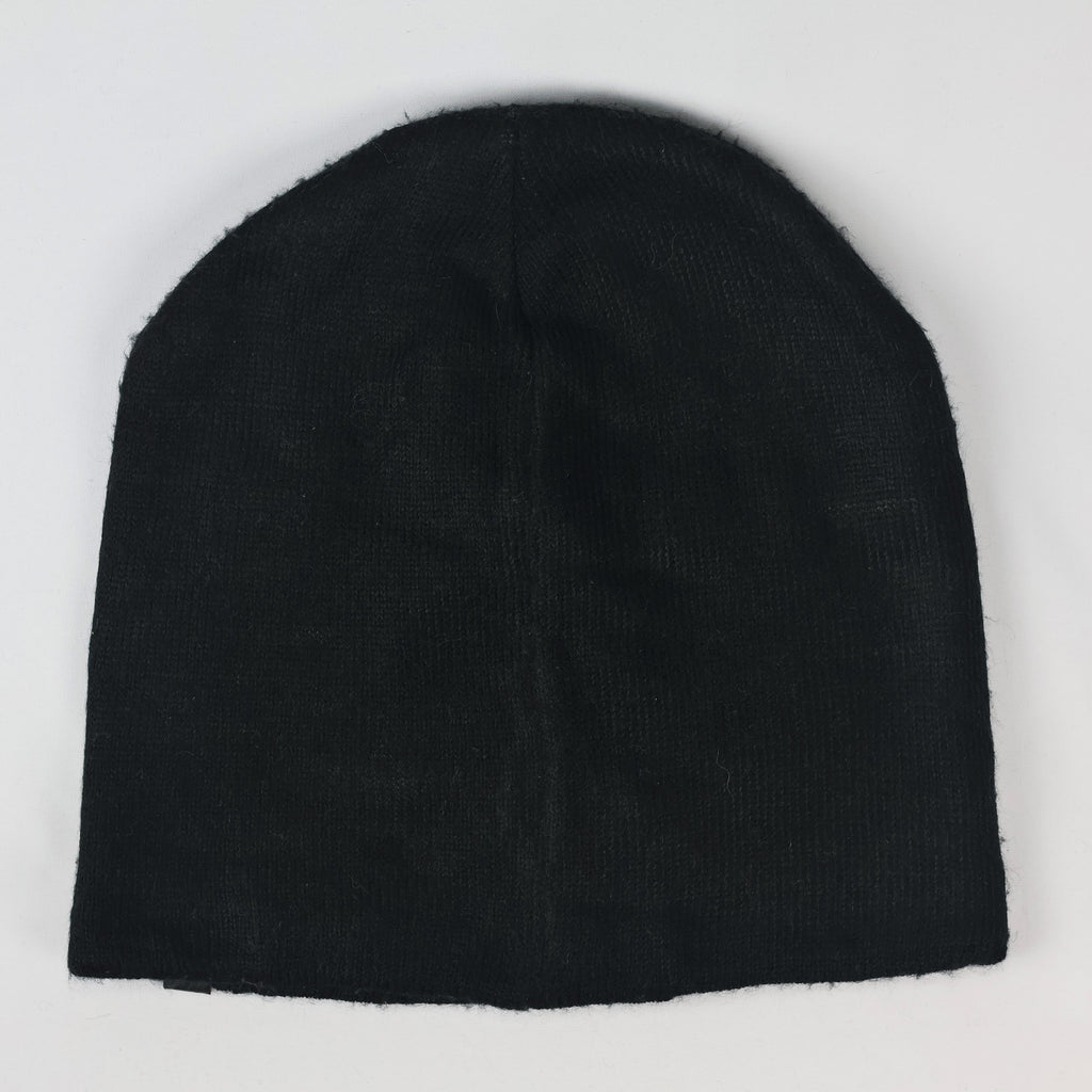 Edgy Black "PHYSCO" Black Thrifted Beanie - Gen Z Streetwear Knit Cap