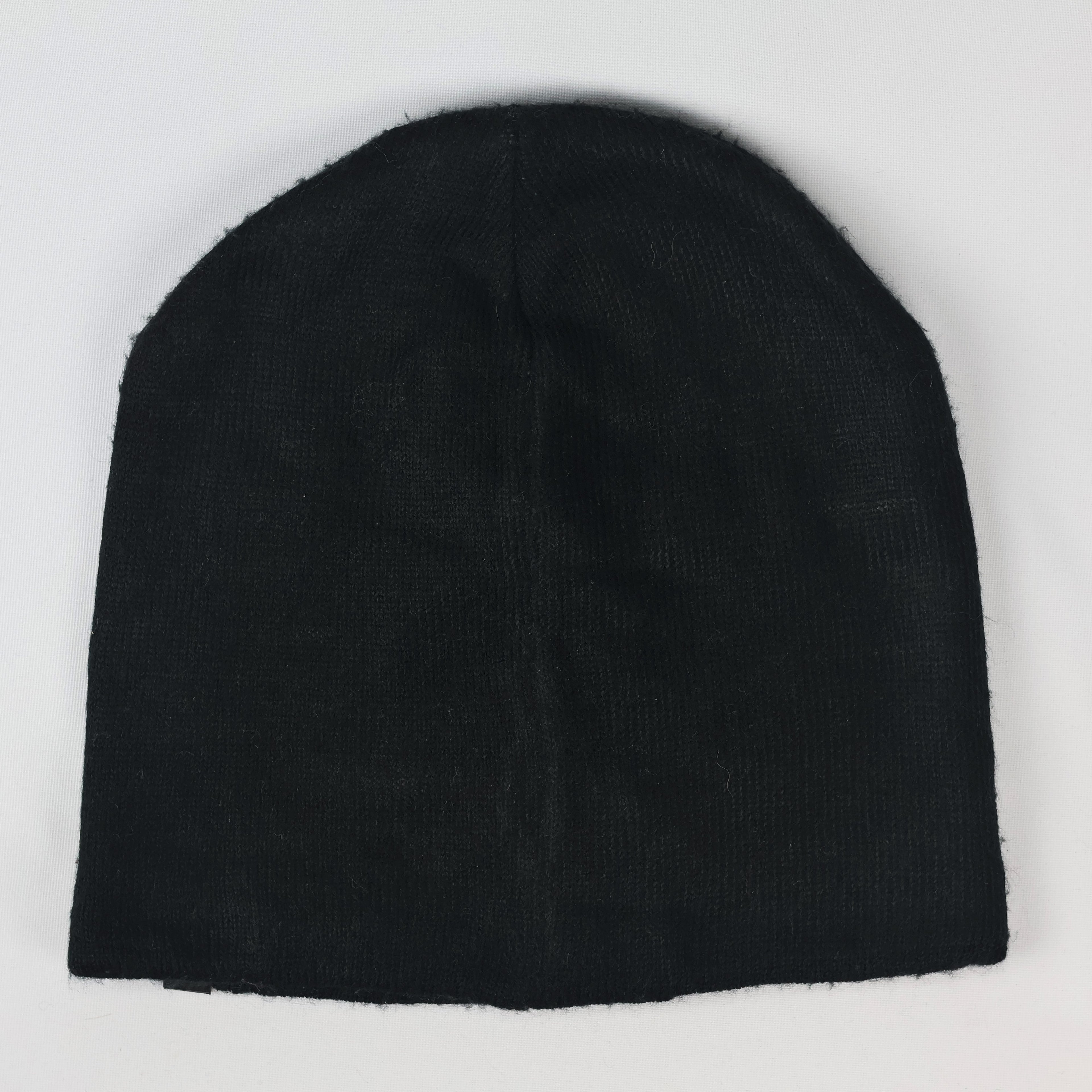 Edgy Black "PHYSCO" Black Thrifted Beanie - Gen Z Streetwear Knit Cap