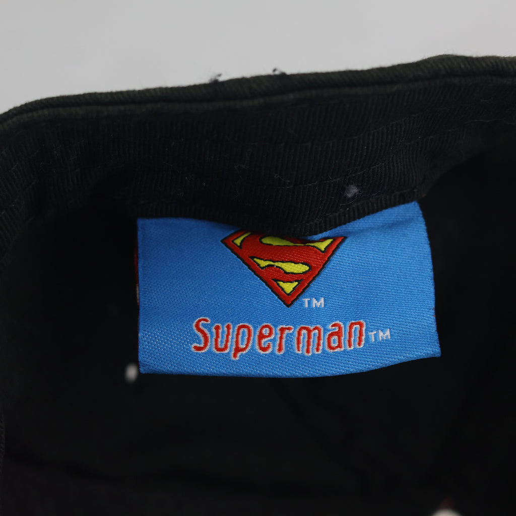 Thrifted Superman Black & Hot Pink Flat Brim Snapback Cap (Size 55–56 cm) | 10861