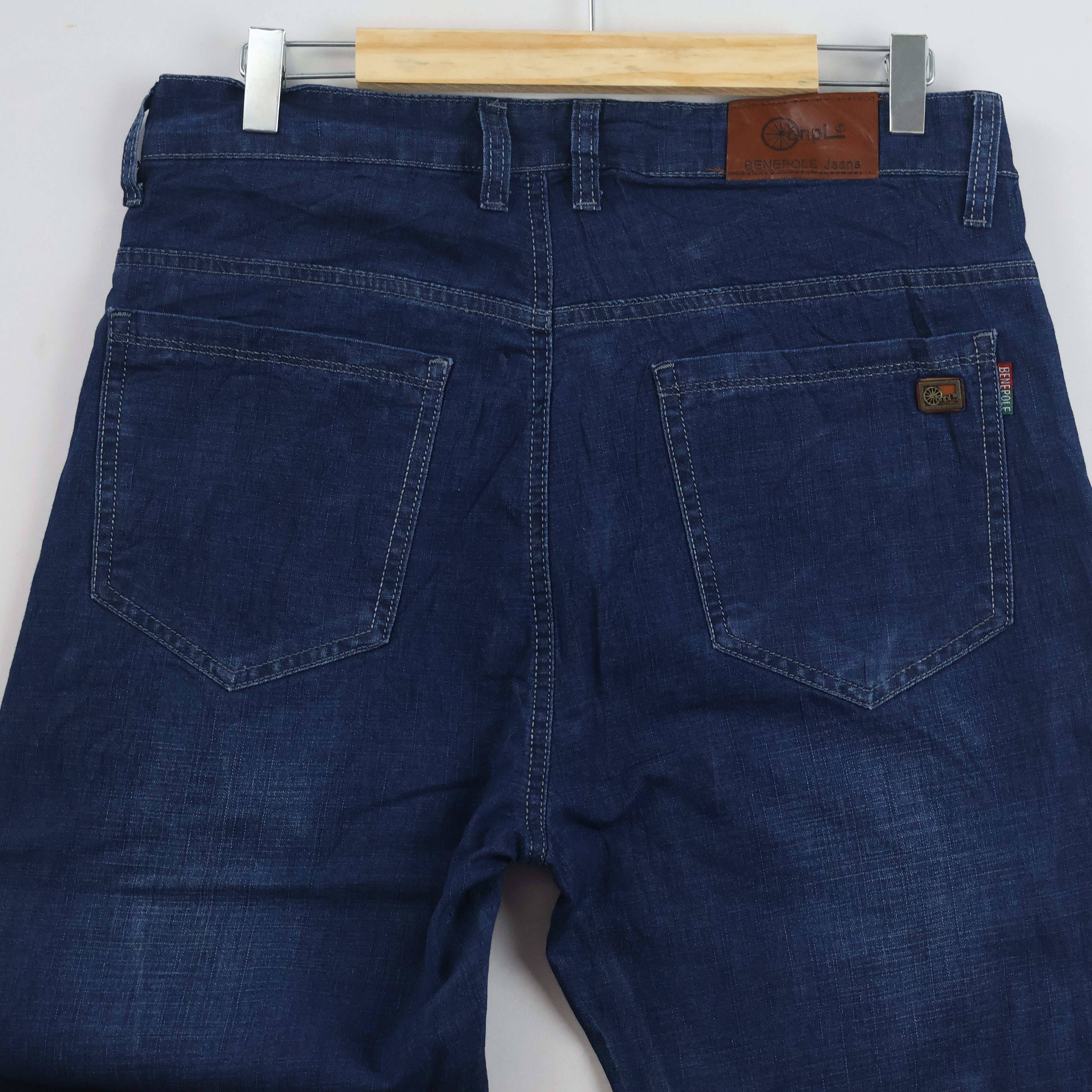 Men's Benepole Blue Denim Jeans - Thrifted 32 Waist/ J1070