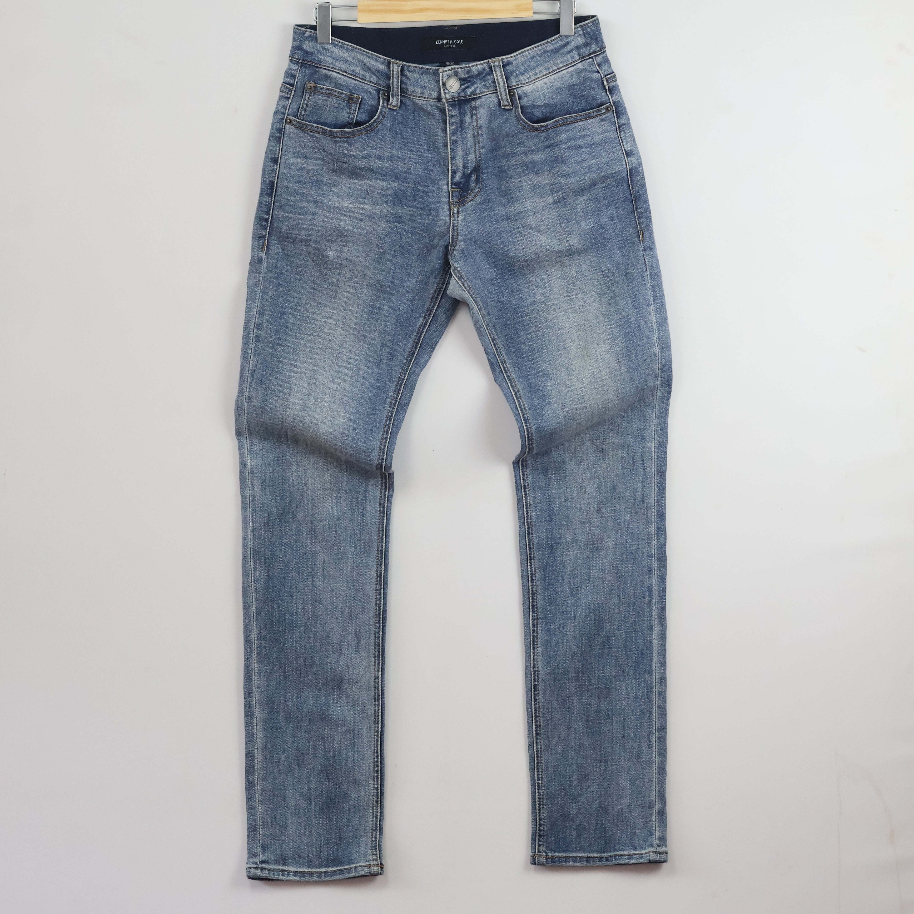 Thrifted Kenneth Cole Light Blue Denim Slim Fit Jeans 30 inches Waist/ J1069