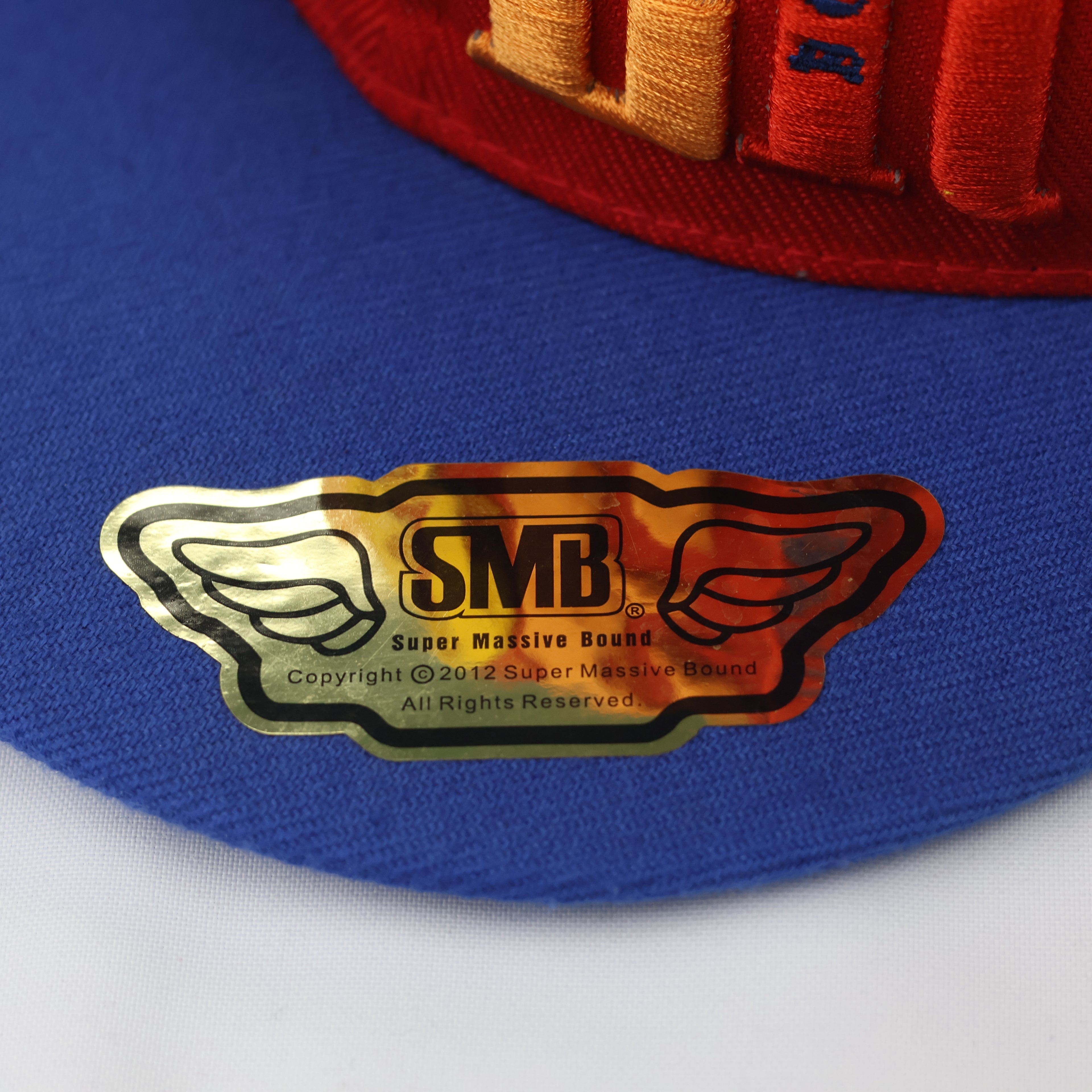 Vintage SMB Super Massive Bound Thrifted Snapback Cap - Red & Blue