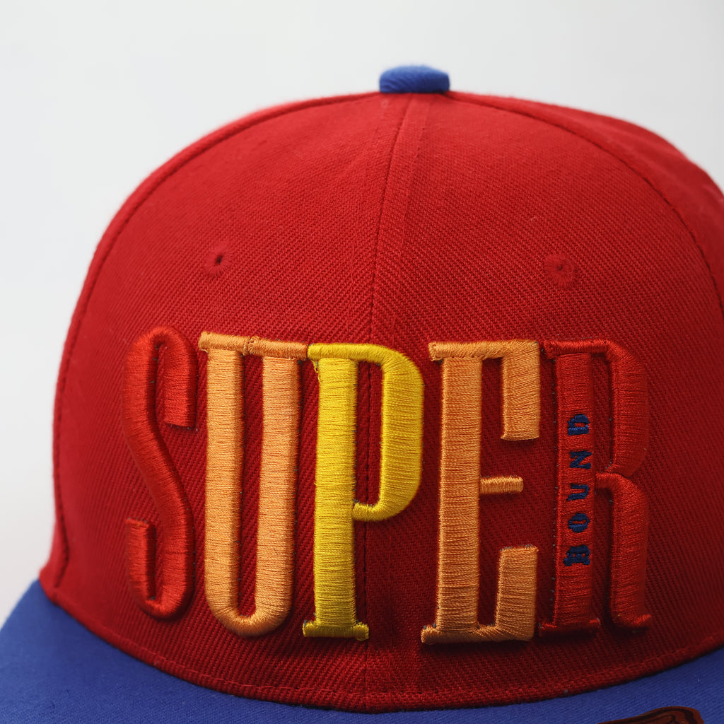 Vintage SMB Super Massive Bound Thrifted Snapback Cap - Red & Blue