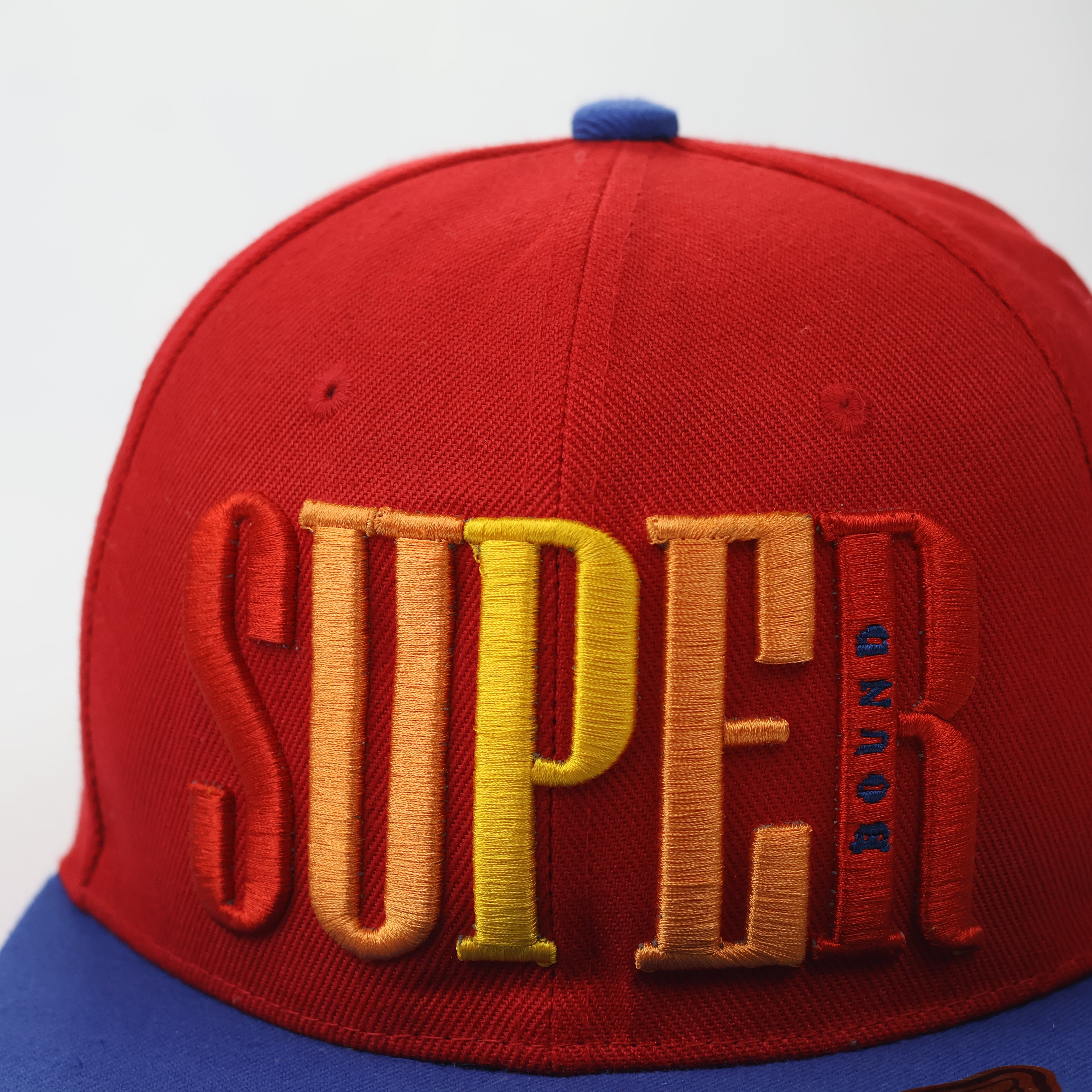 Vintage SMB Super Massive Bound Thrifted Snapback Cap - Red & Blue