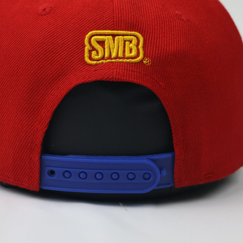 Vintage SMB Super Massive Bound Thrifted Snapback Cap - Red & Blue